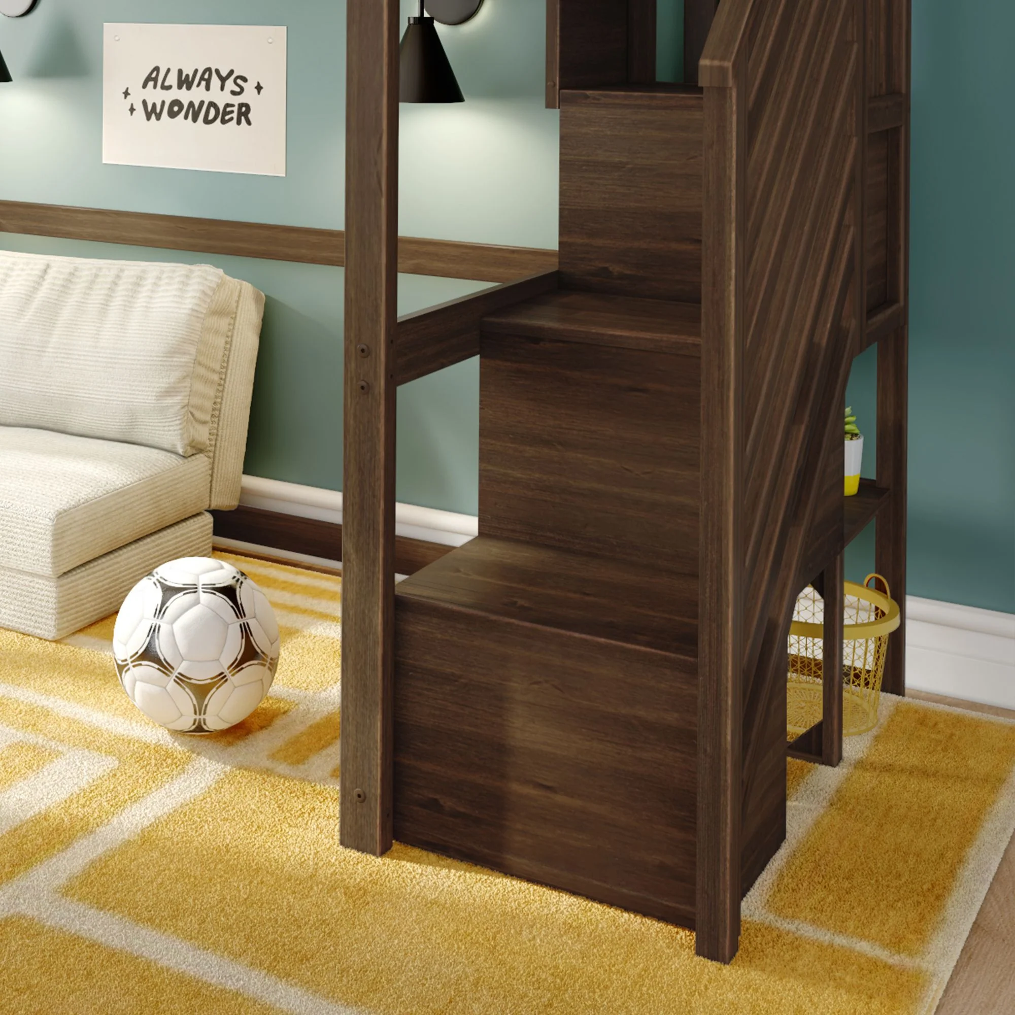 Twin Loft Bed With Stairs - Image 13
