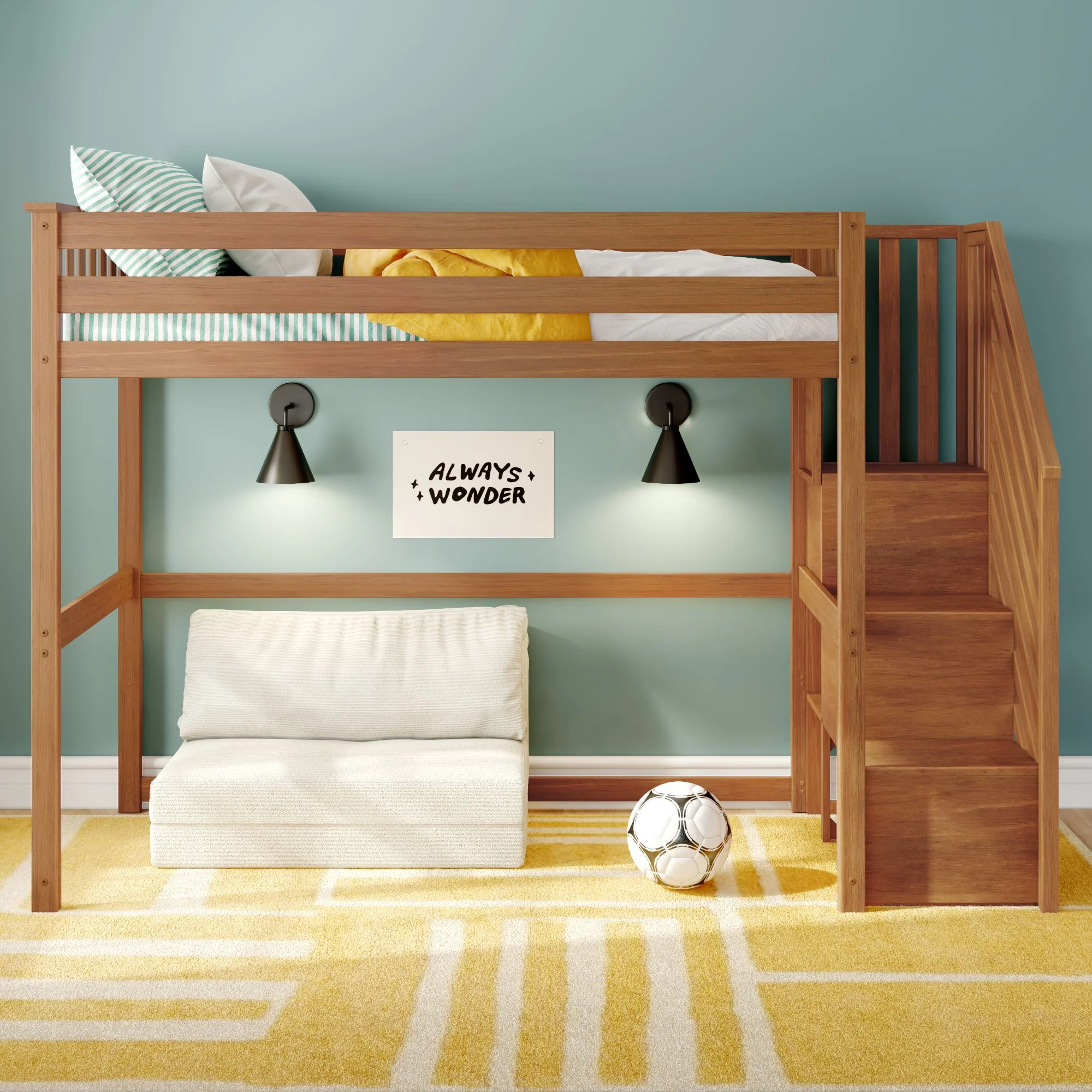 Twin Loft Bed With Stairs - Image 6