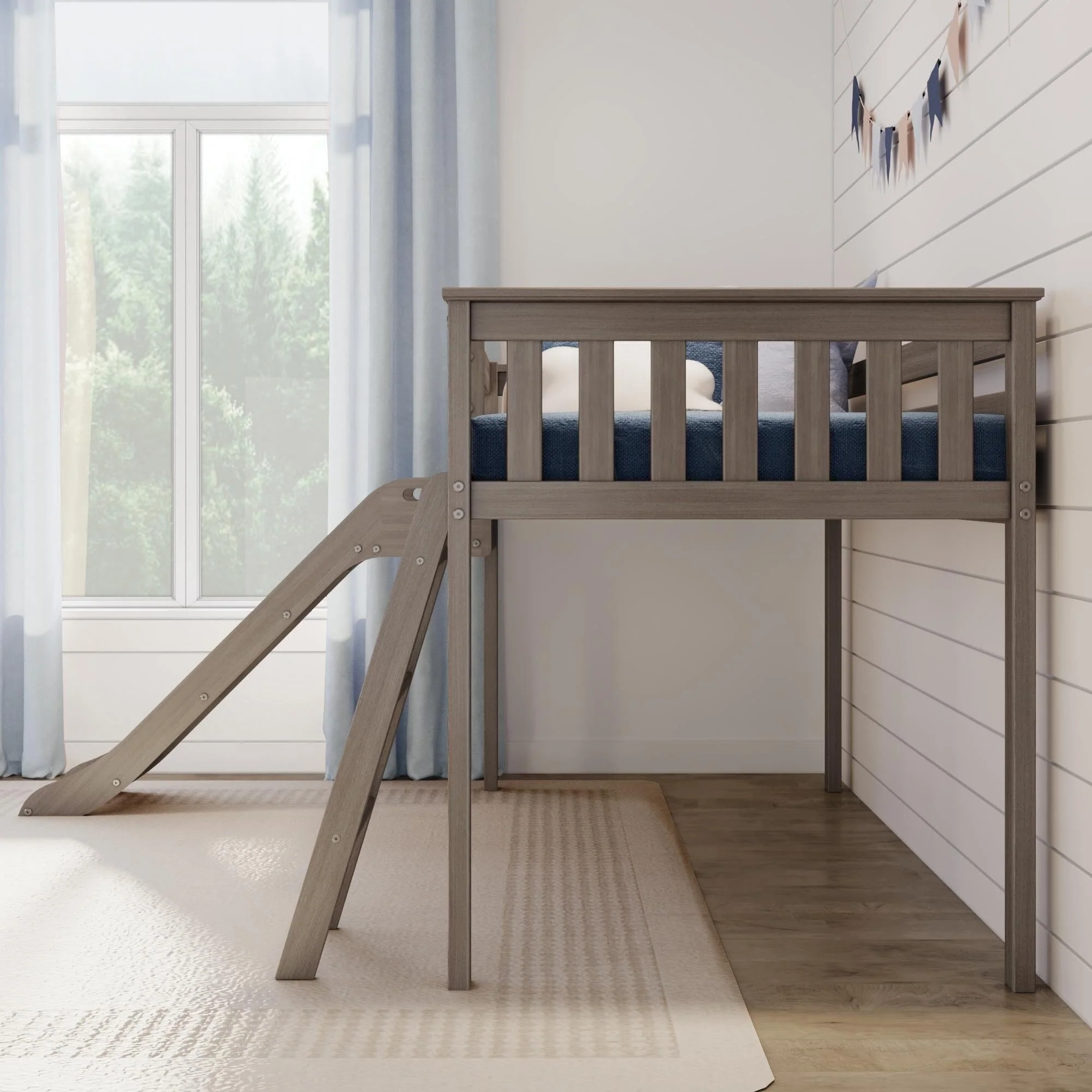 Twin Low Loft Bed With Slide - Image 18