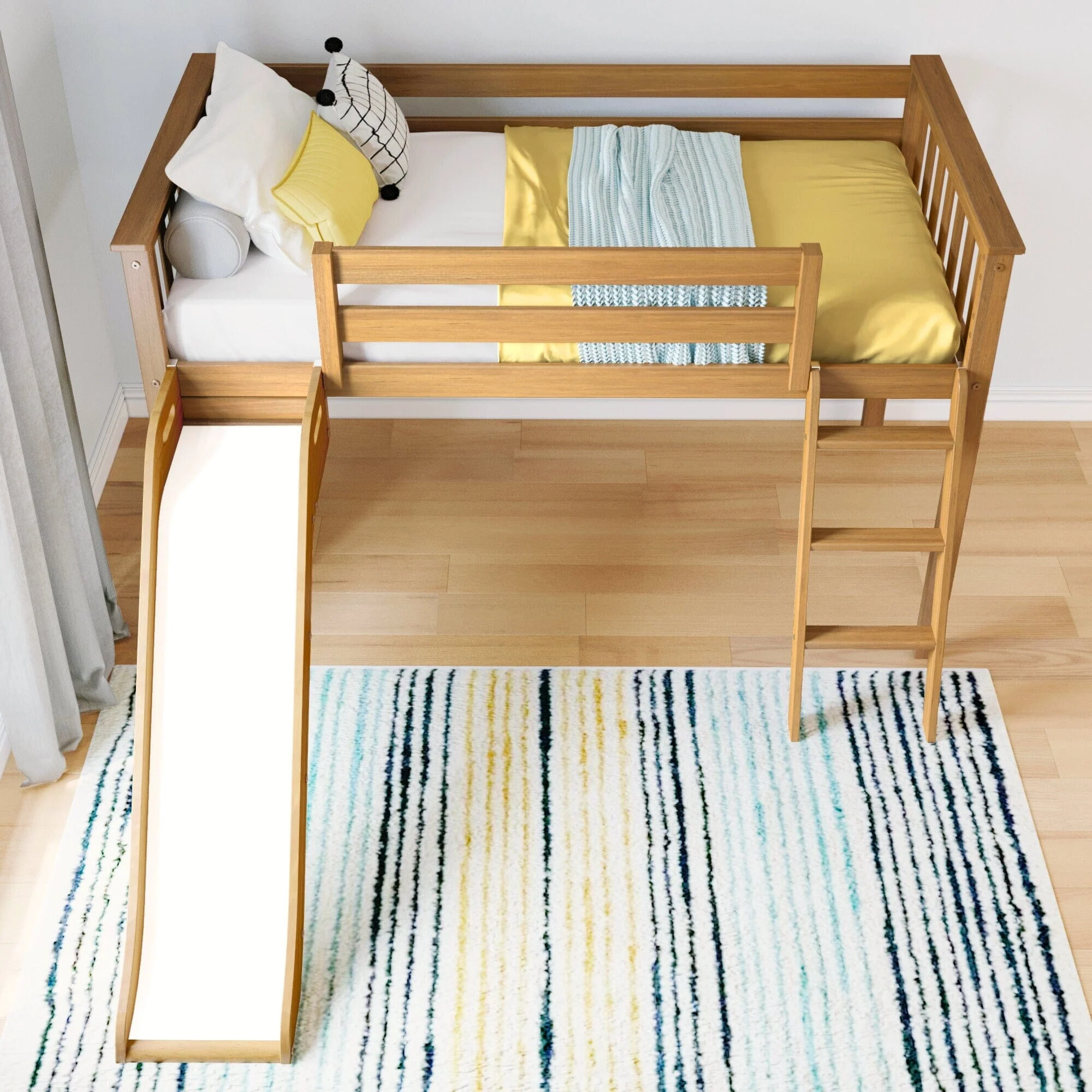 Twin Low Loft Bed With Slide - Image 23