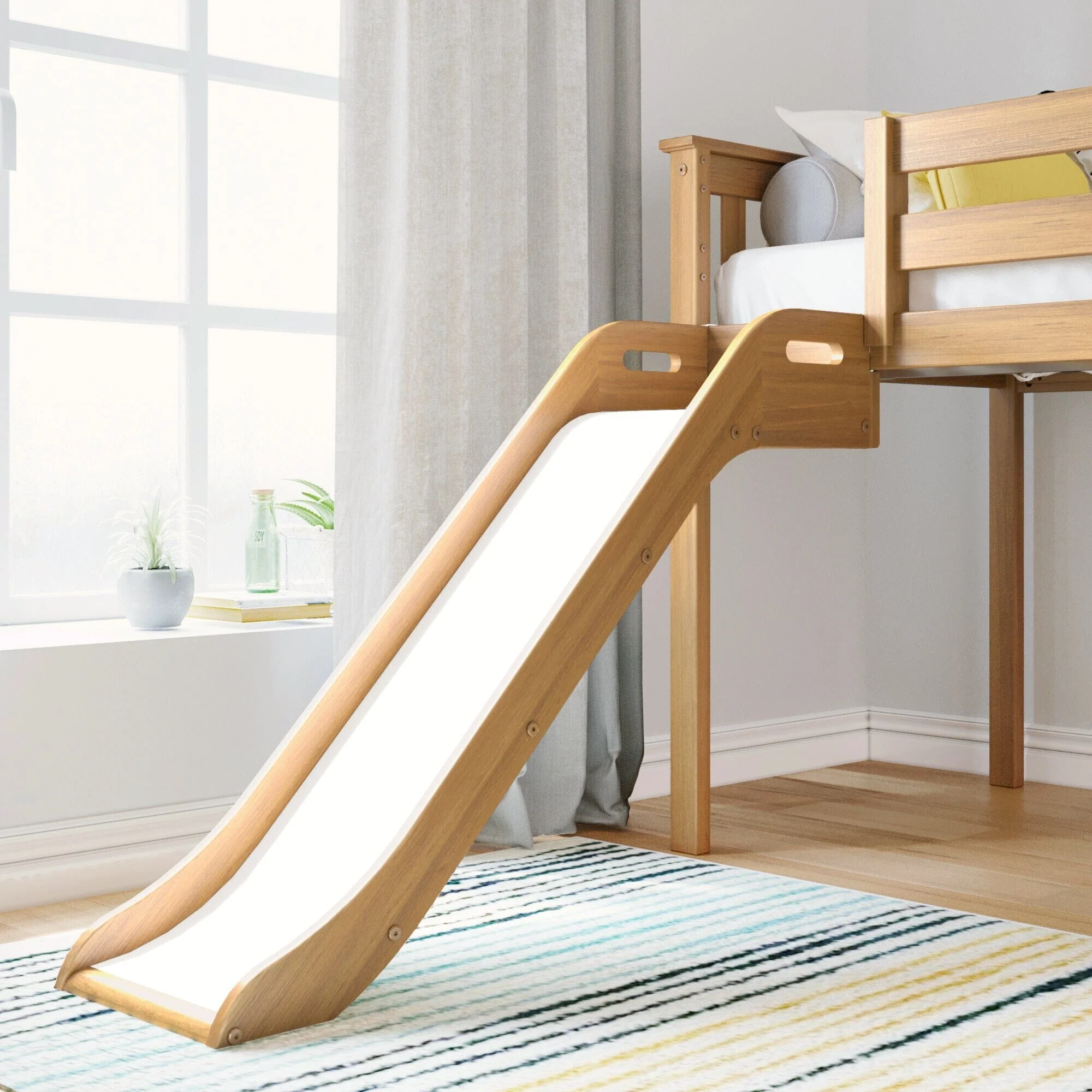 Twin Low Loft Bed With Slide - Image 7