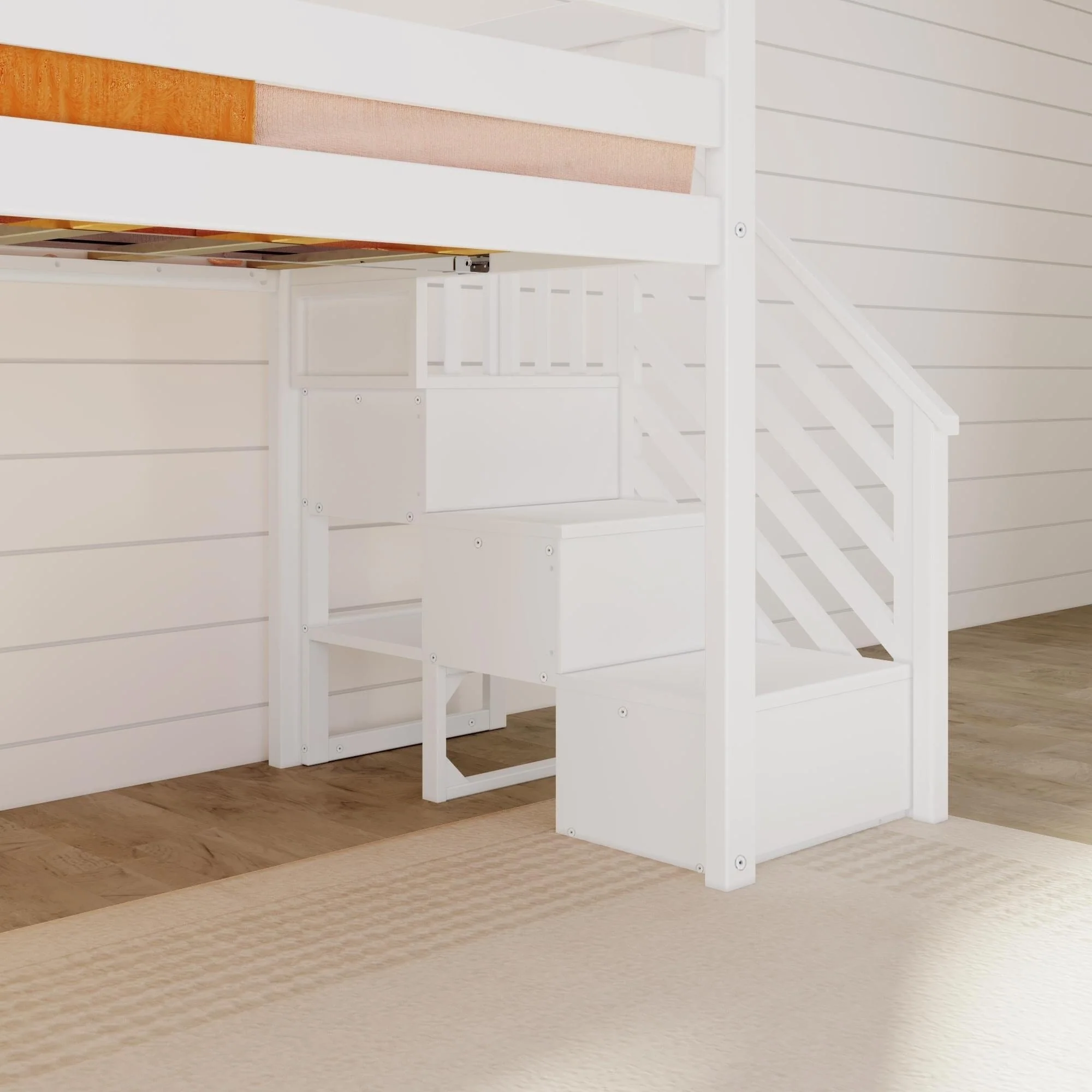 Twin Low Loft Bed With Slide & Stairs - Image 7