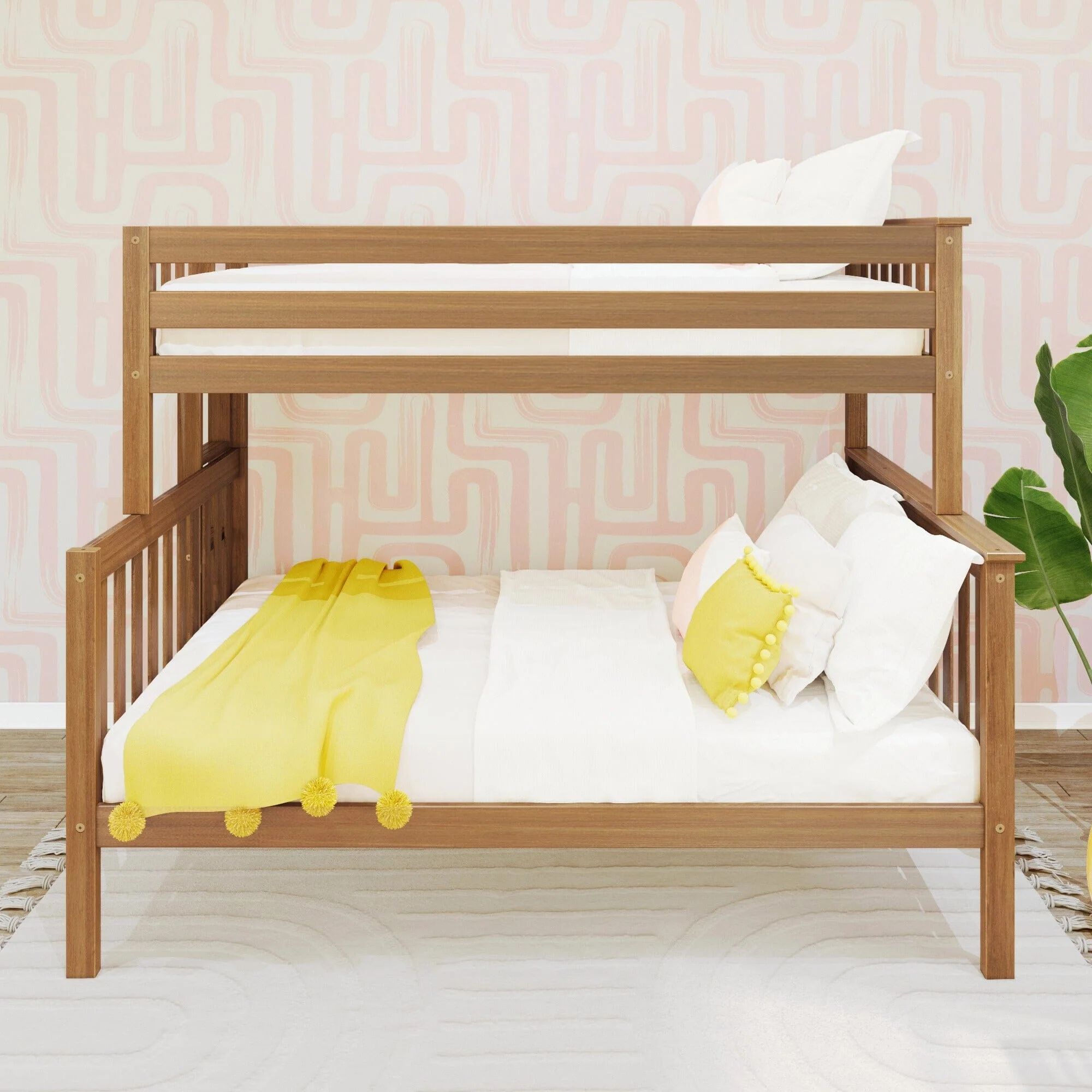 Twin Over Full Bunk Bed With Ladder on End - Image 23