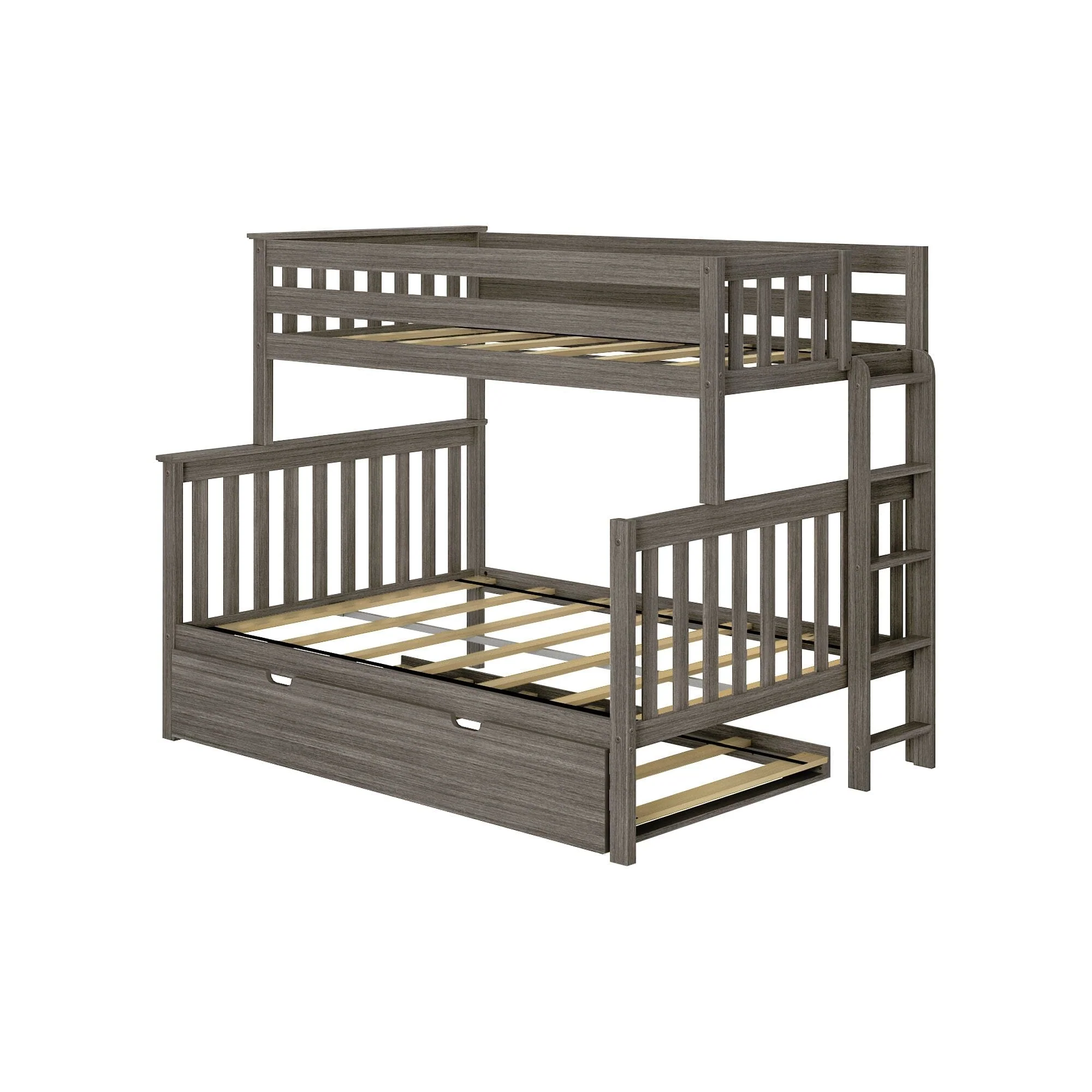 Twin Over Full Bunk Bed With Ladder on End & Trundle - Image 10