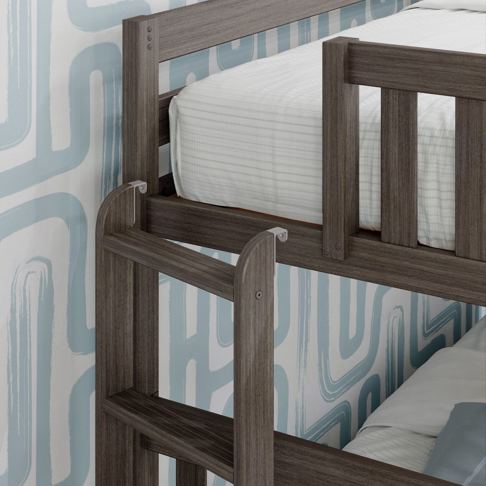 Twin Over Full Bunk Bed With Ladder on End & Trundle - Image 18