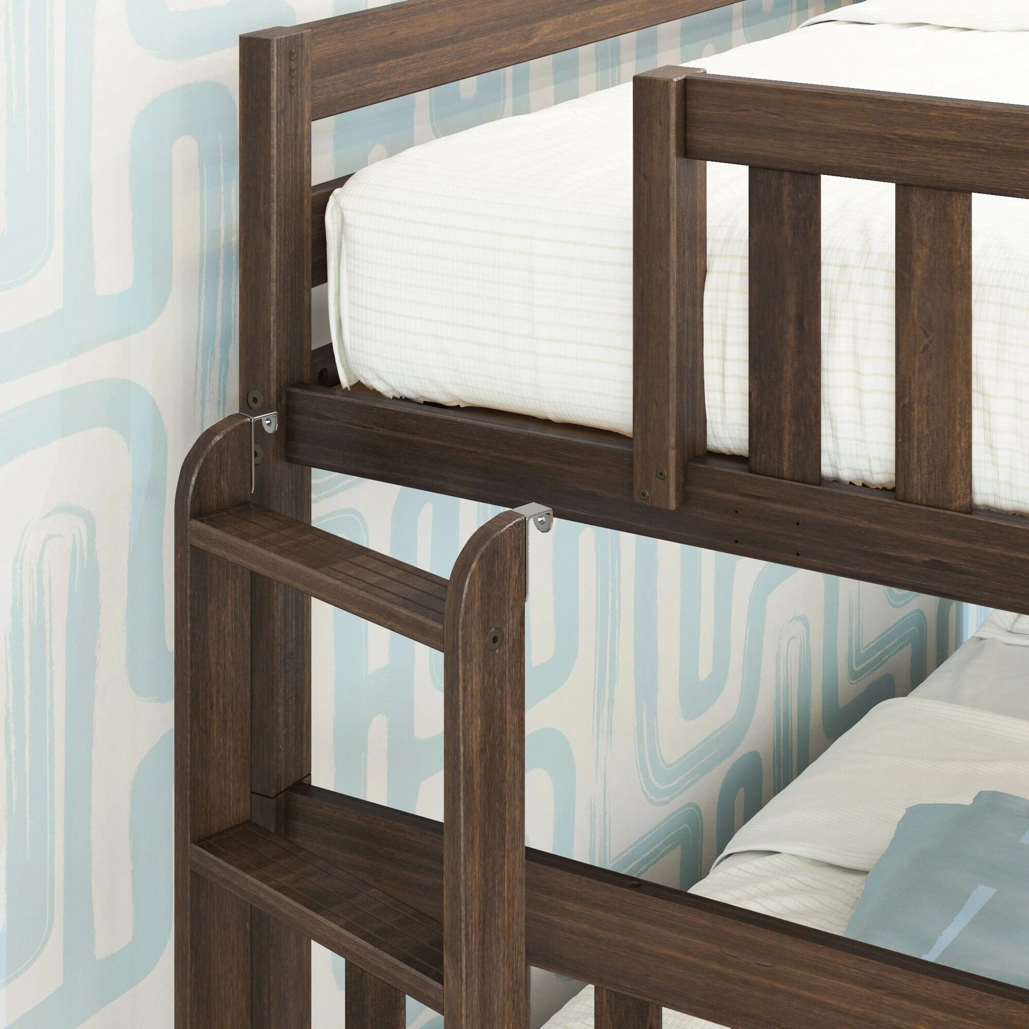 Twin Over Full Bunk Bed With Ladder on End & Trundle - Image 20