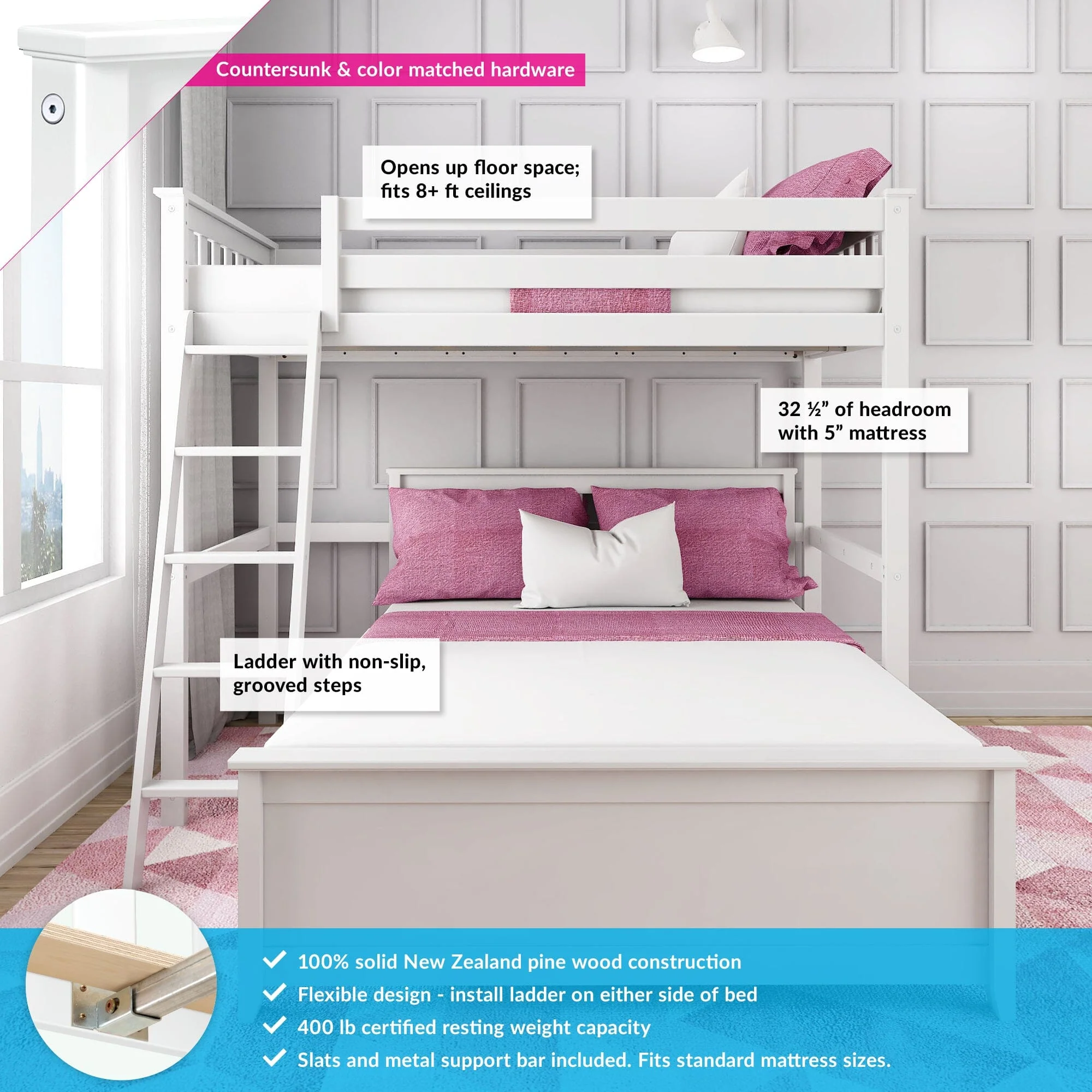 Twin Over Full L-Shaped Bunk Bed - Image 3