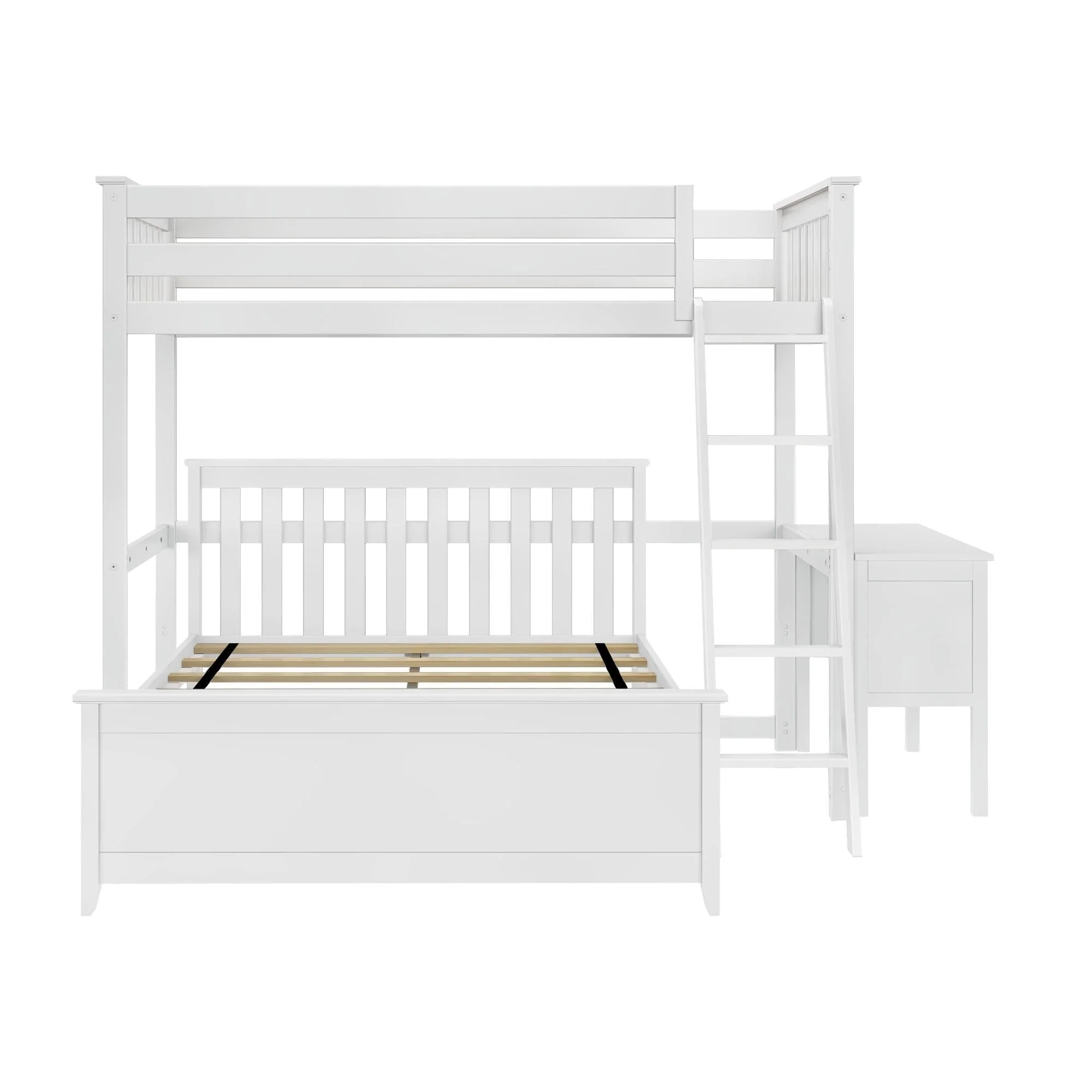 Twin Over Full L-Shaped Bunk Bed With Desk - Image 7