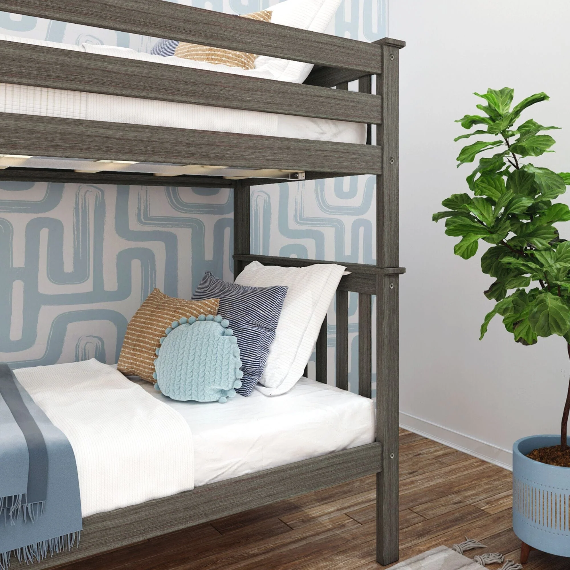 Twin Over Twin Bunk Bed With Ladder on End - Image 13