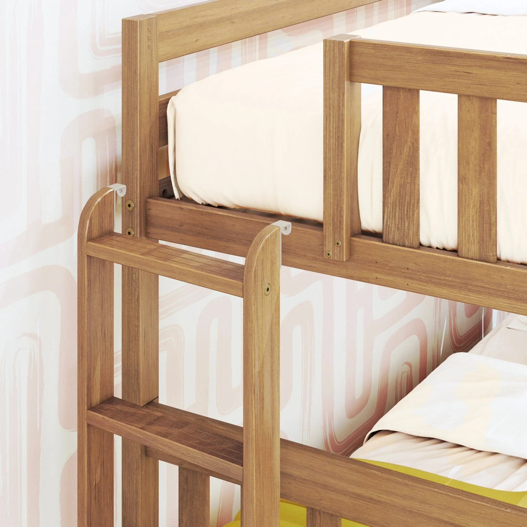 Twin Over Twin Bunk Bed With Trundle & Ladder on End - Image 19