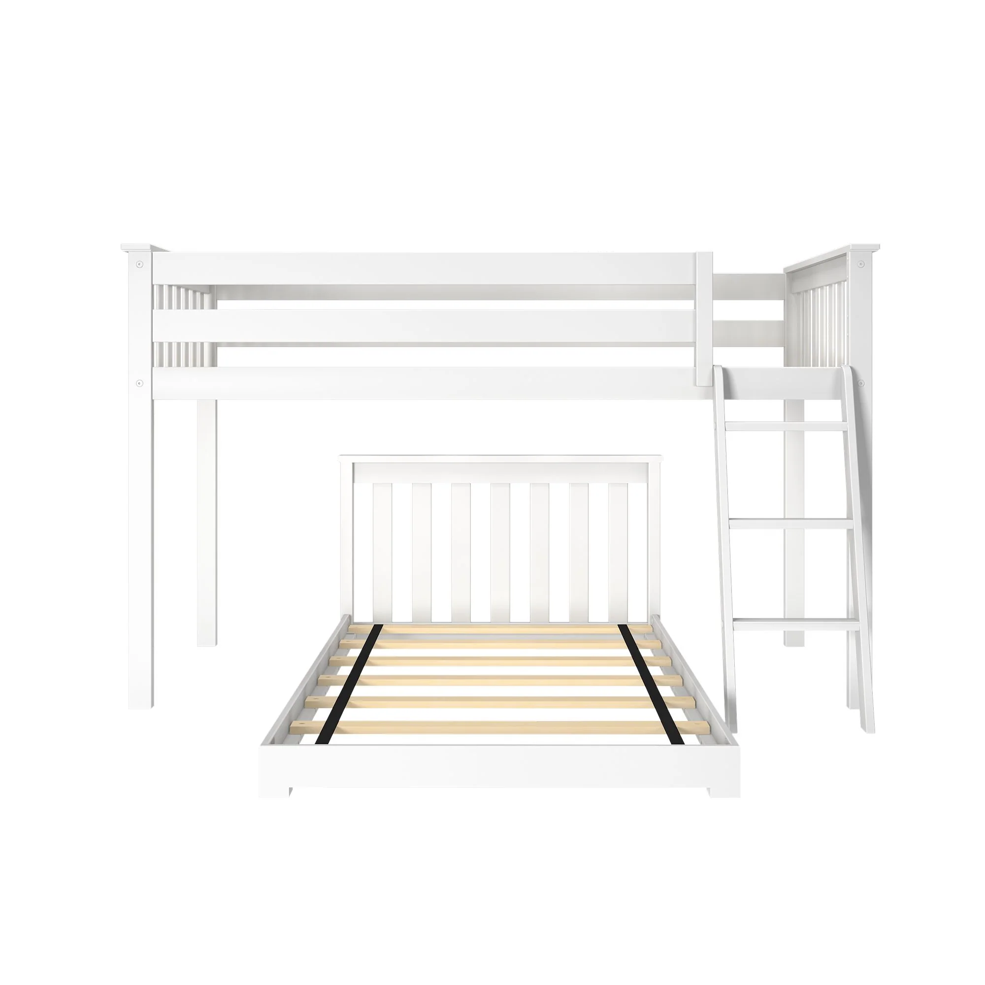 Twin Over Twin L-Shaped Low Bunk Bed - Image 4
