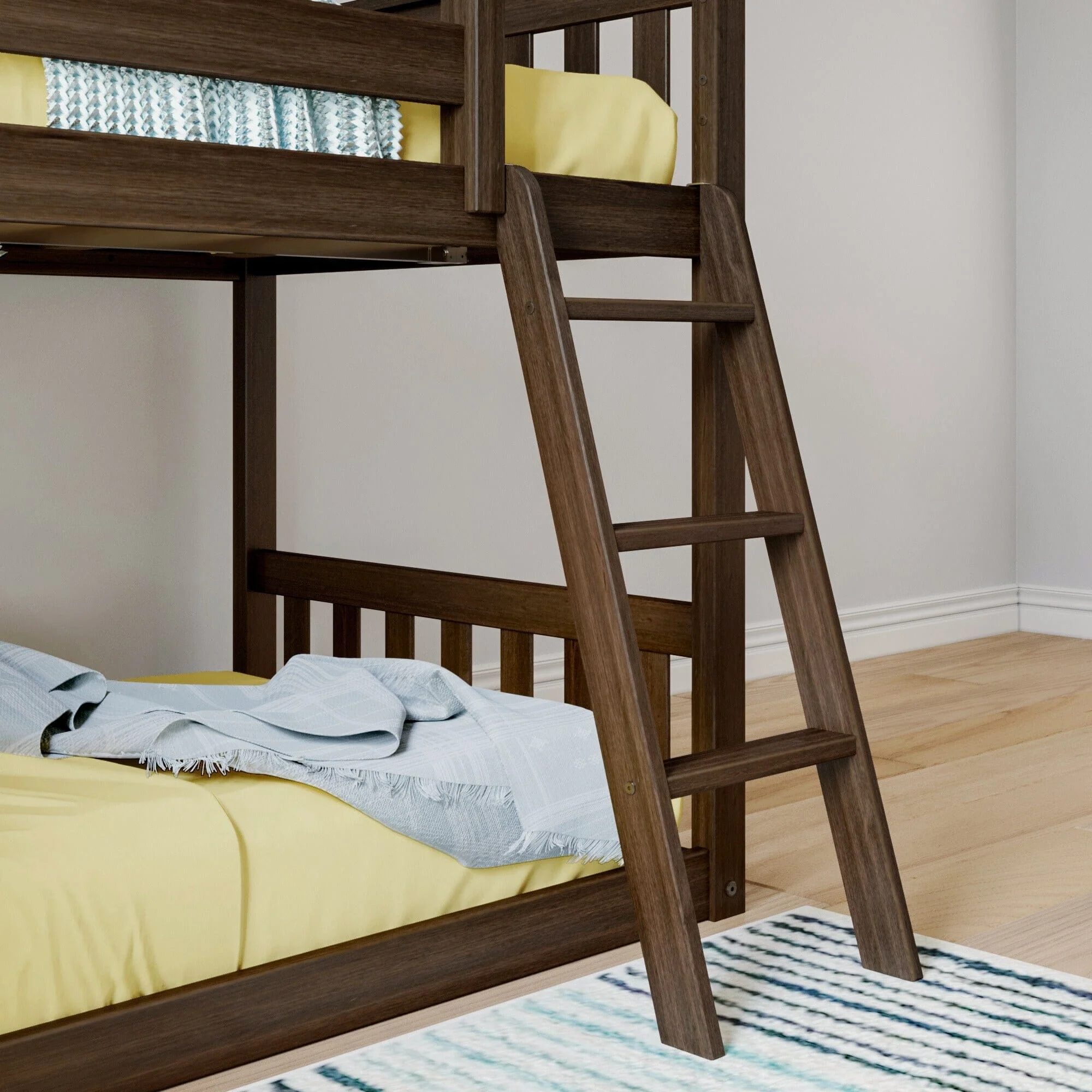 Twin Over Twin Low Bunk Bed With Slide - Image 16