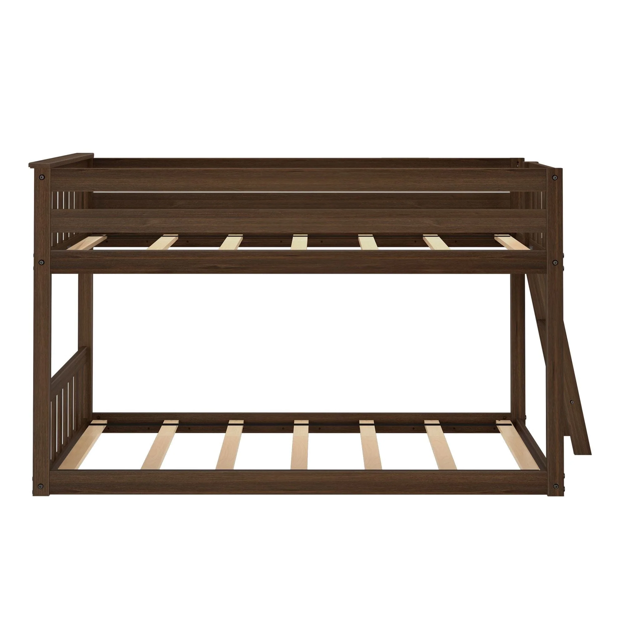 Twin Over Twin Low Bunk Bed With Ladder On End - Image 20