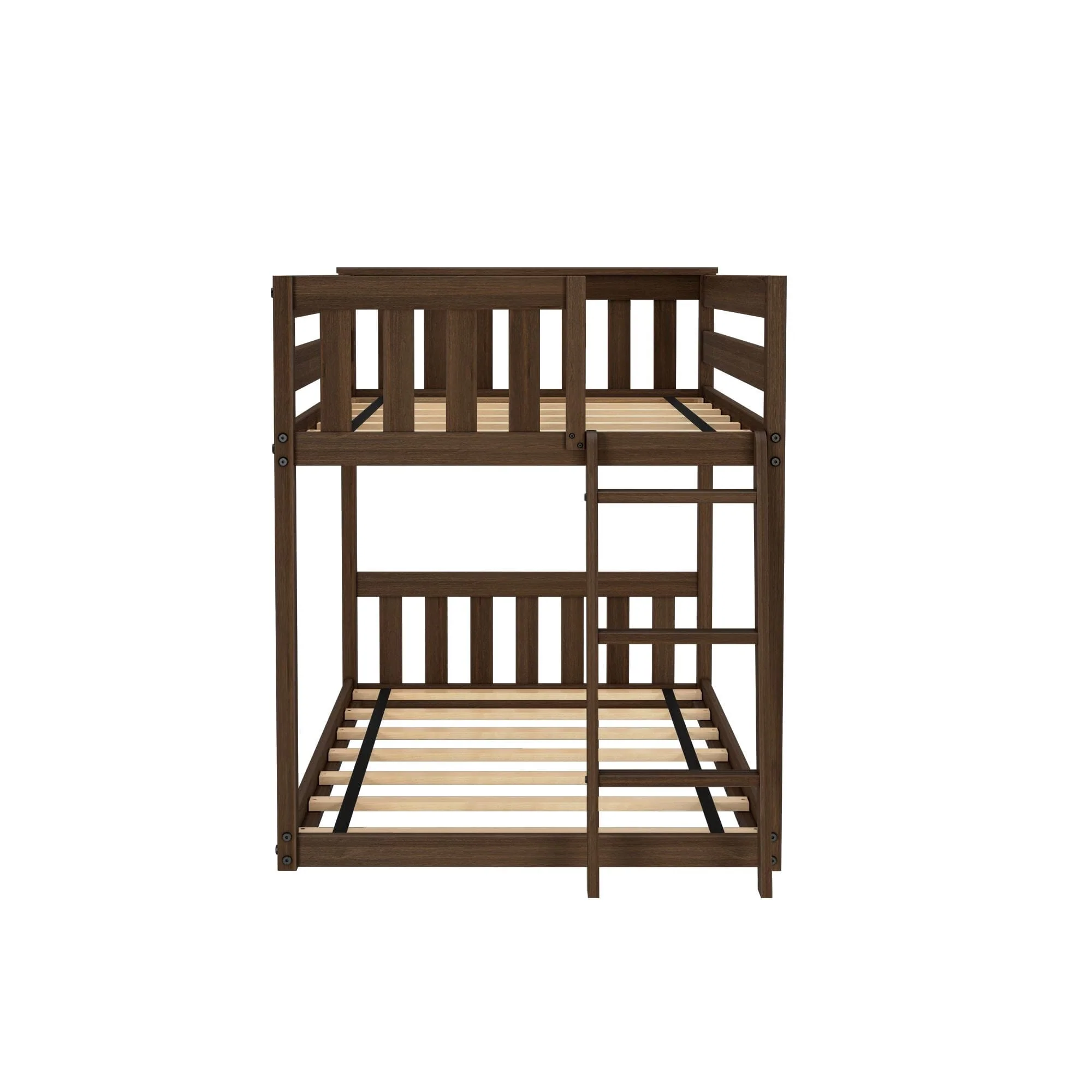Twin Over Twin Low Bunk Bed With Ladder On End - Image 25