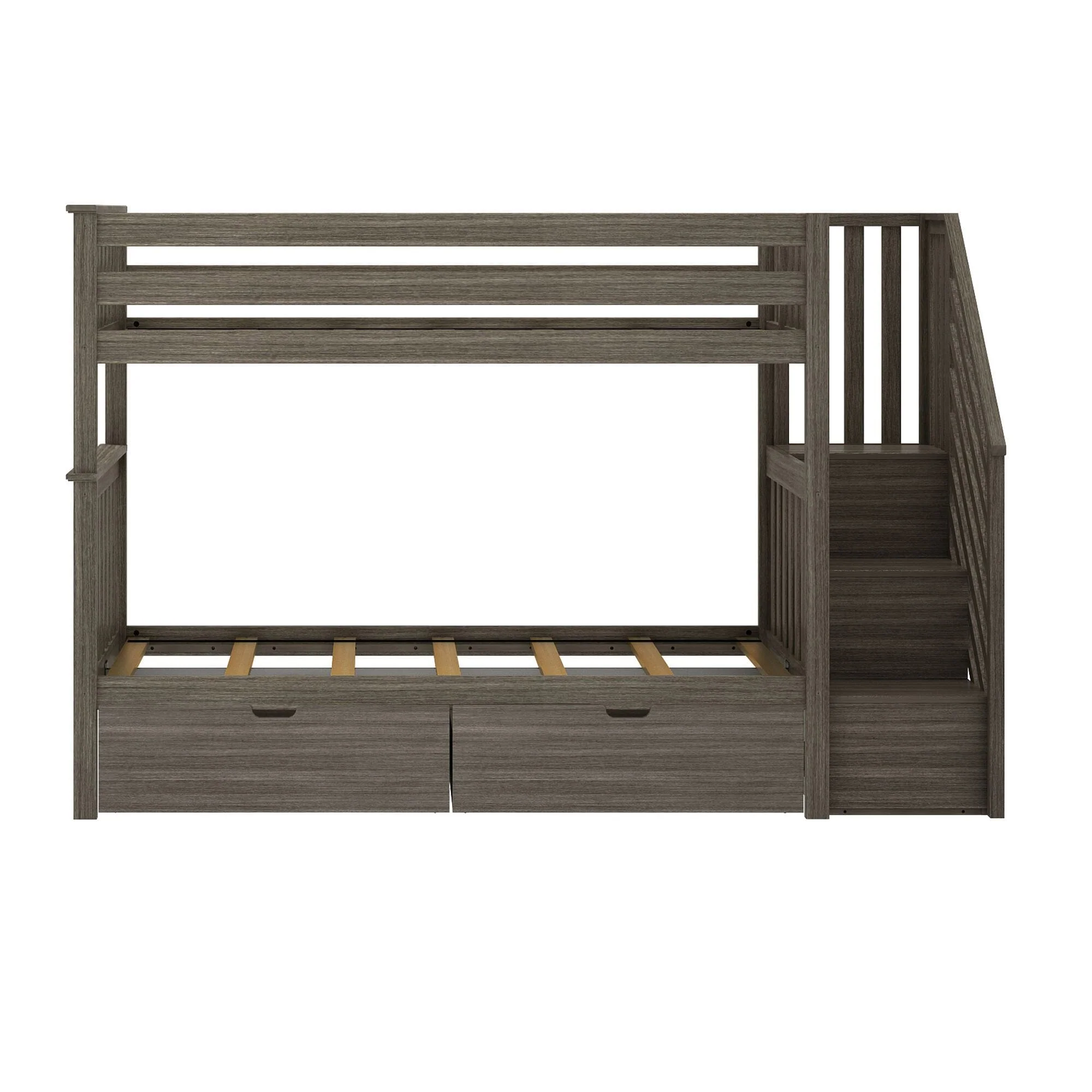 Twin Over Twin Bunk Bed With Stairs & Storage Drawers - Image 14