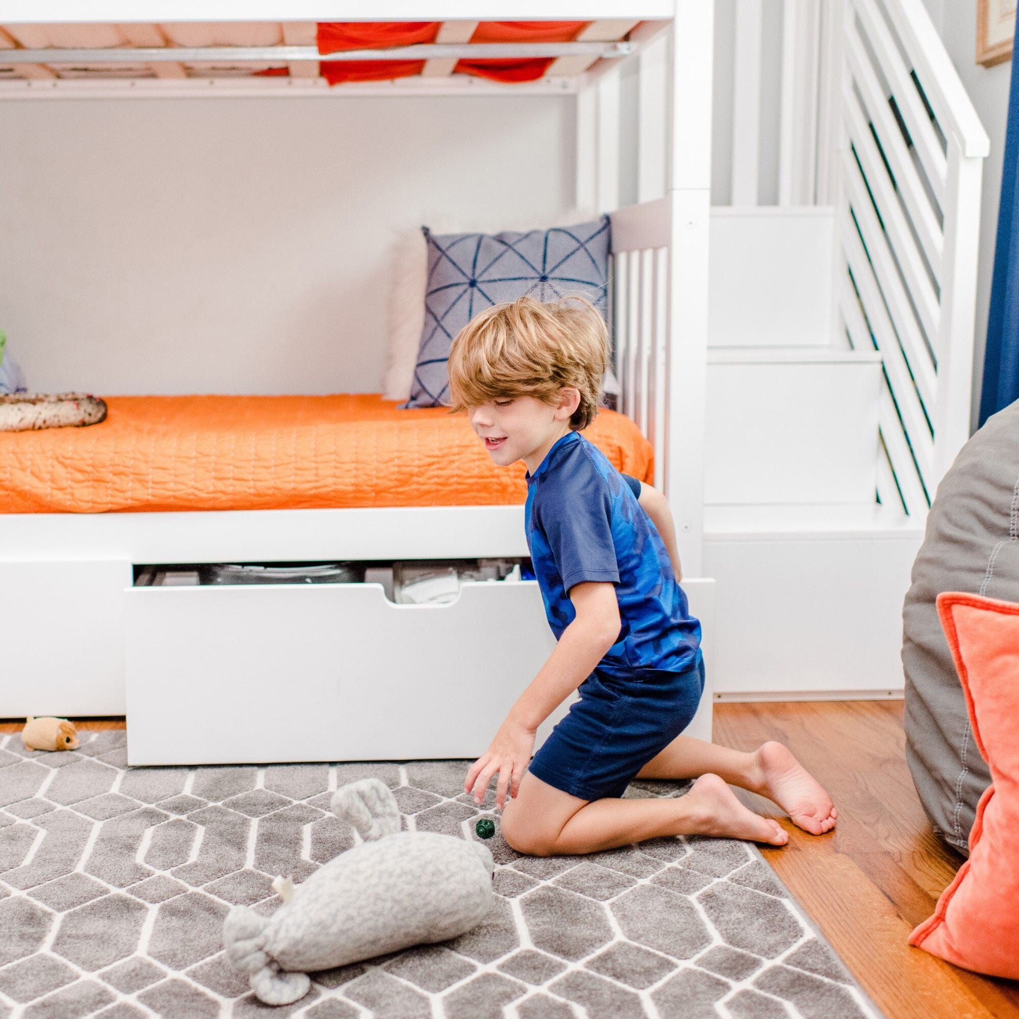 Twin Over Twin Bunk Bed With Stairs & Storage Drawers - Image 21