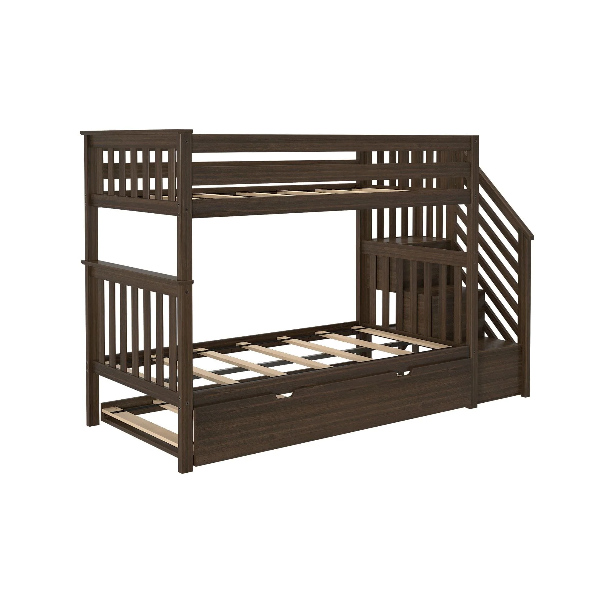 Twin Over Twin Bunk Bed With Stairs & Trundle - Image 9