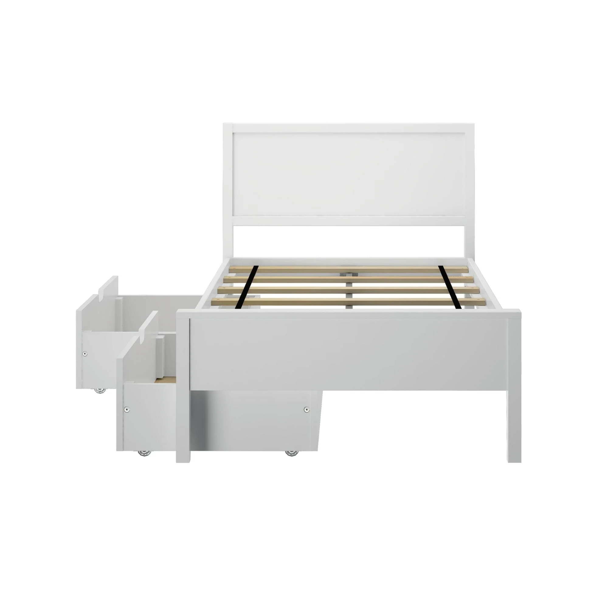 Twin Panel Bed With Storage Drawers - Image 10