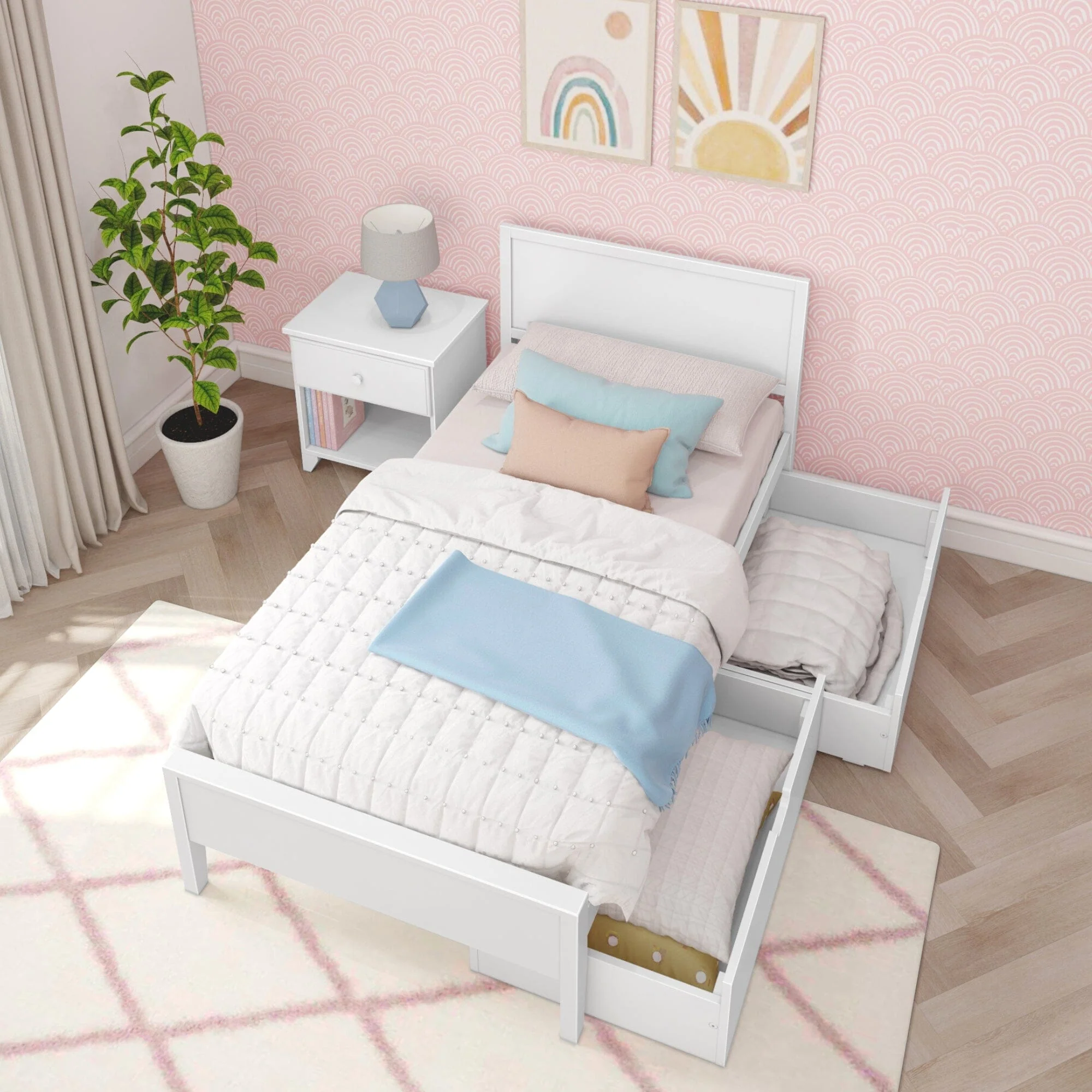 Twin Panel Bed With Storage Drawers - Image 16
