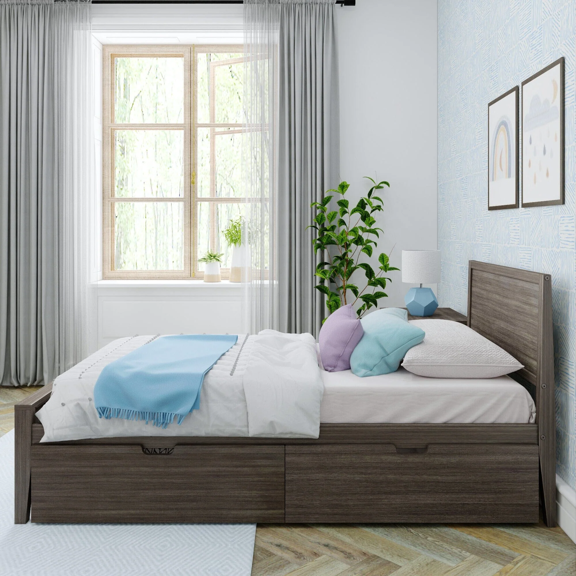 Twin Panel Bed With Storage Drawers - Image 6