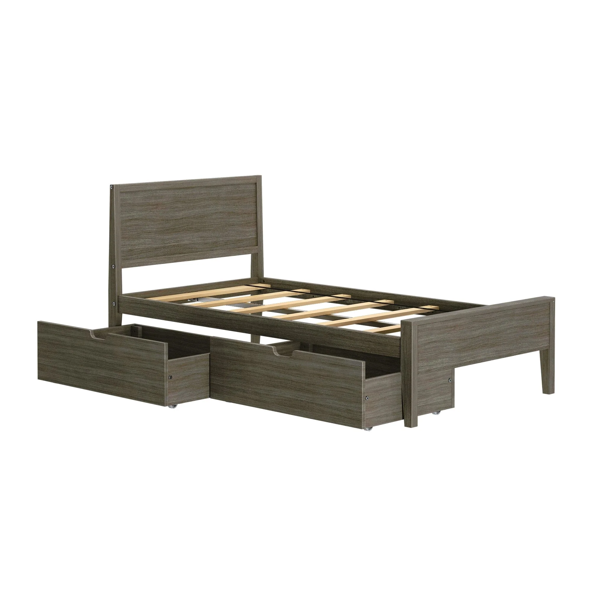Twin Panel Bed With Storage Drawers - Image 9