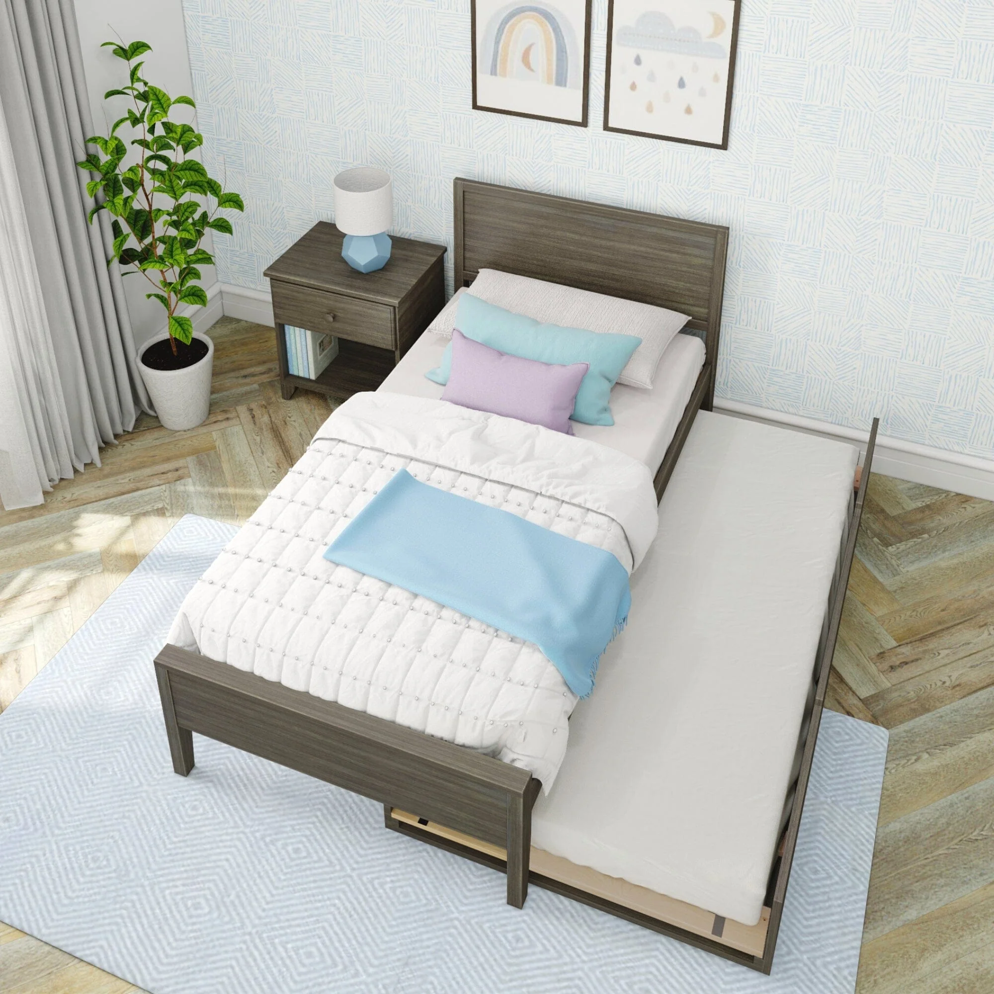 Twin Panel Bed With Trundle - Image 17