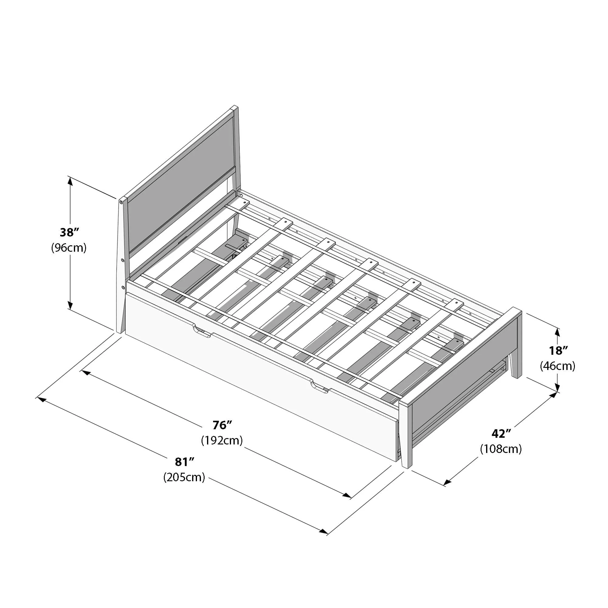 Twin Panel Bed With Trundle - Image 20