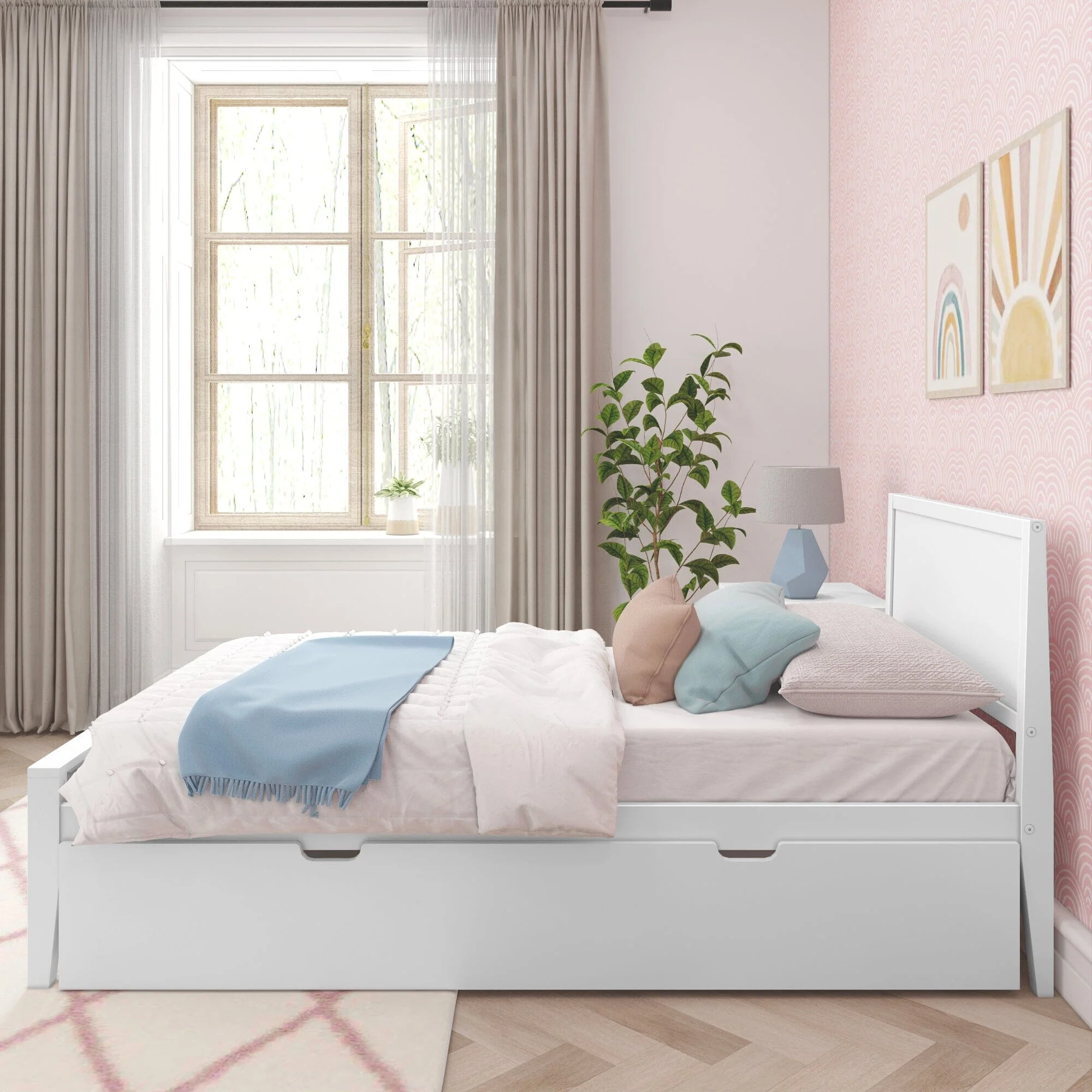 Twin Panel Bed With Trundle - Image 4
