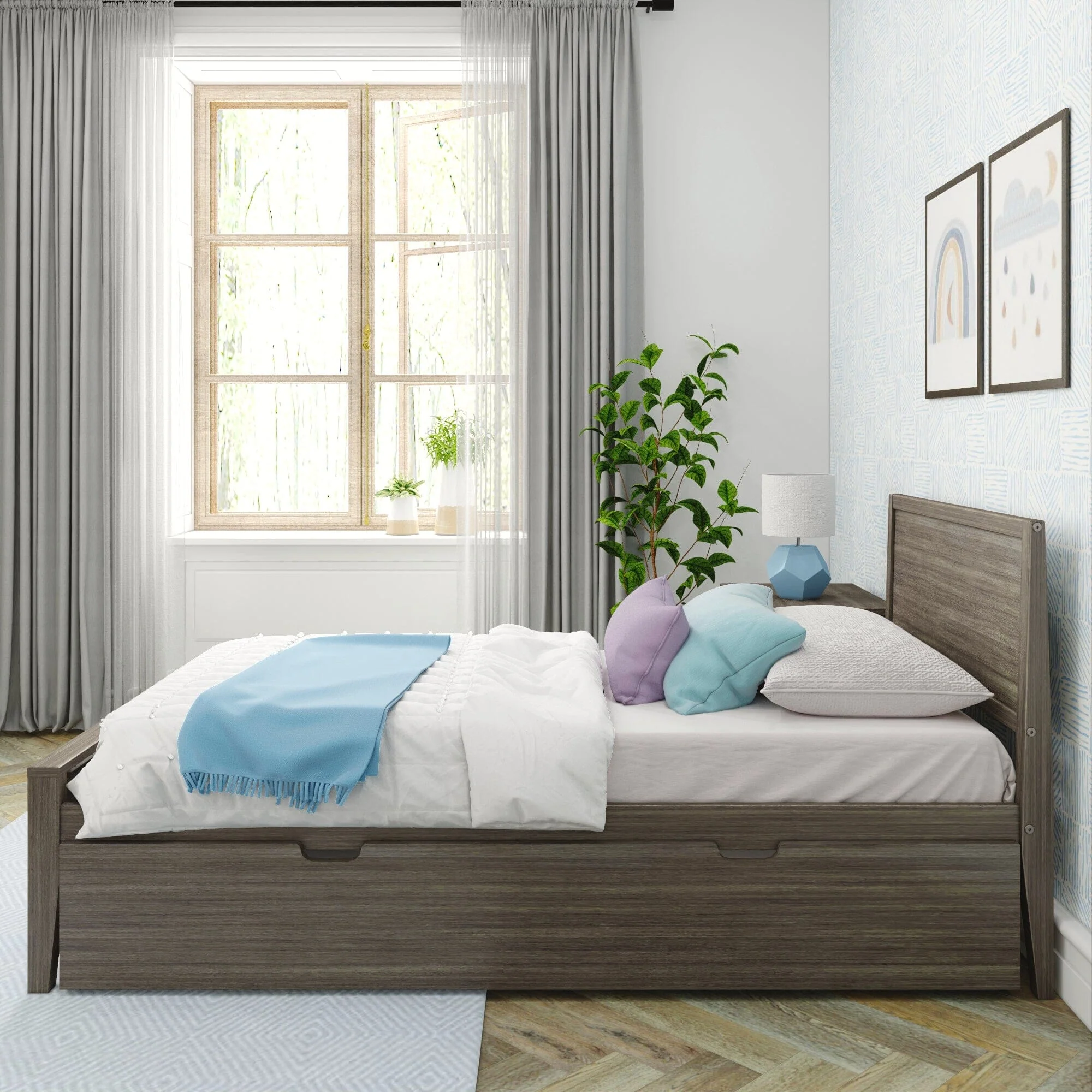 Twin Panel Bed With Trundle - Image 5