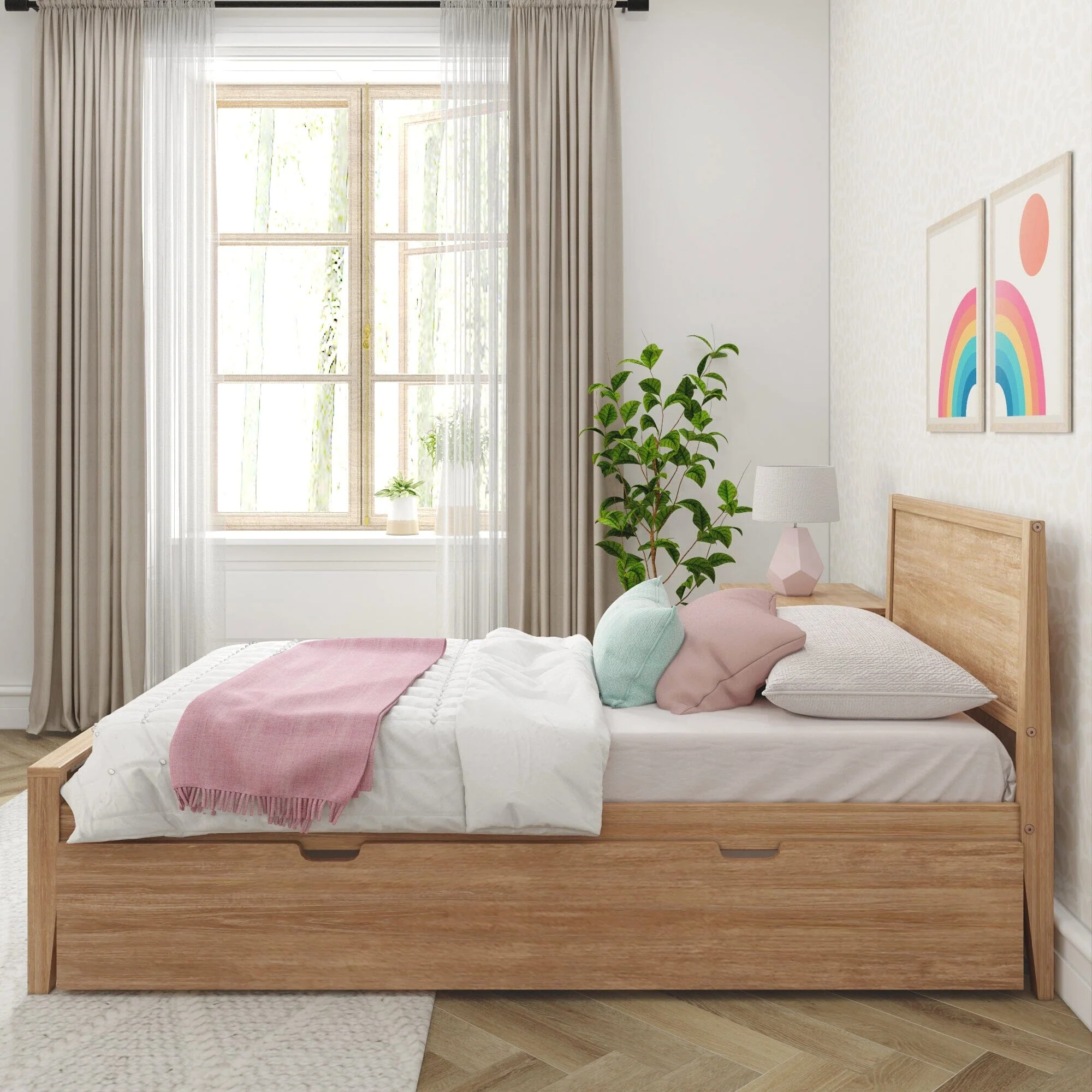 Twin Panel Bed With Trundle - Image 6