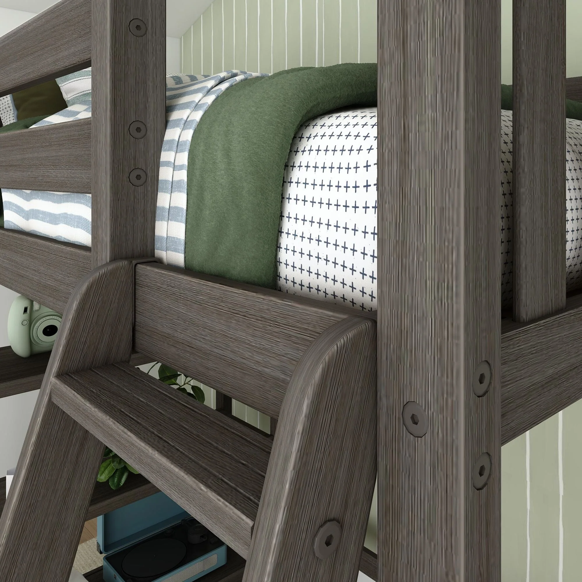 Twin Loft Bed With Bookcase - Image 13