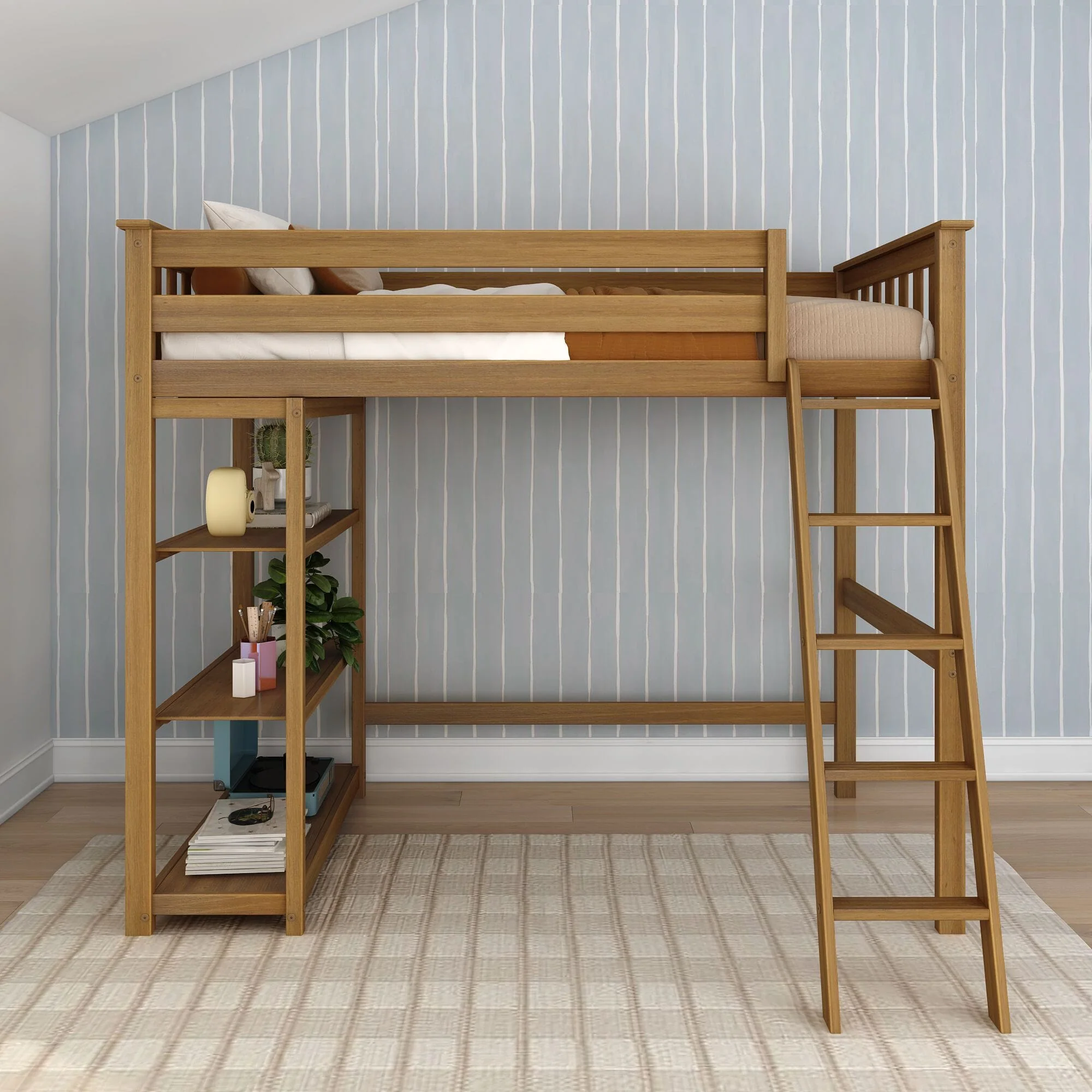 Twin Loft Bed With Bookcase - Image 6