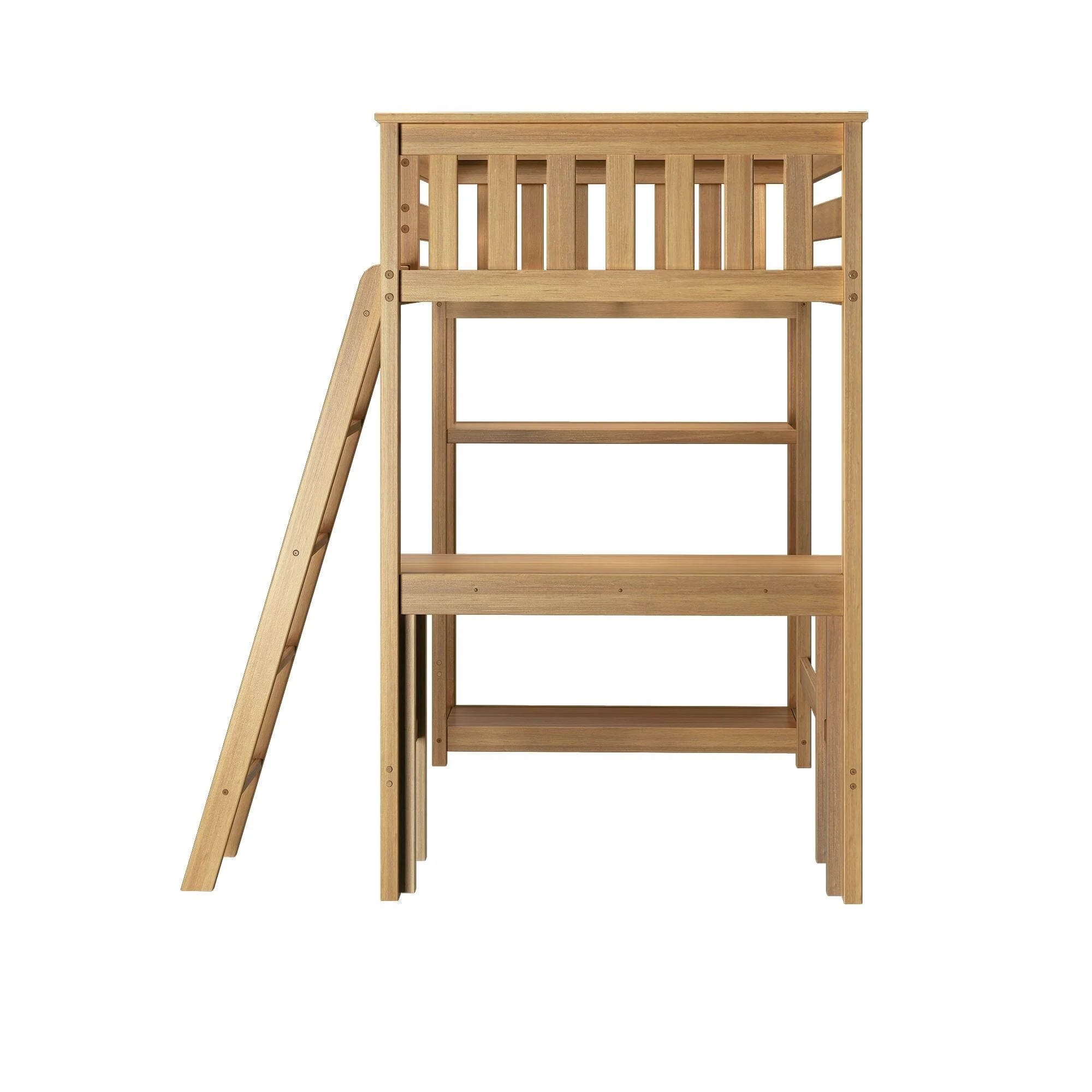 Twin Loft Bed With Bookcase & Desk - Image 12