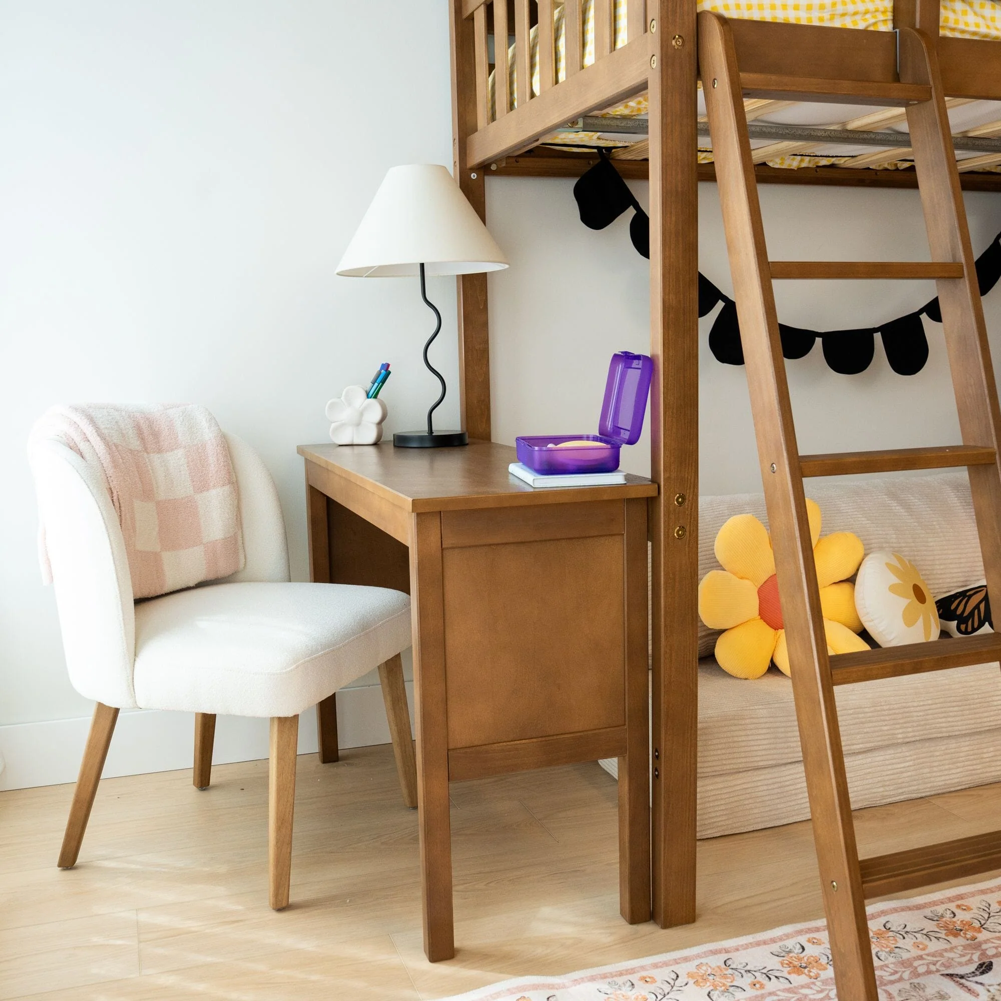 Twin Loft Bed With Bookcase & Desk - Image 15
