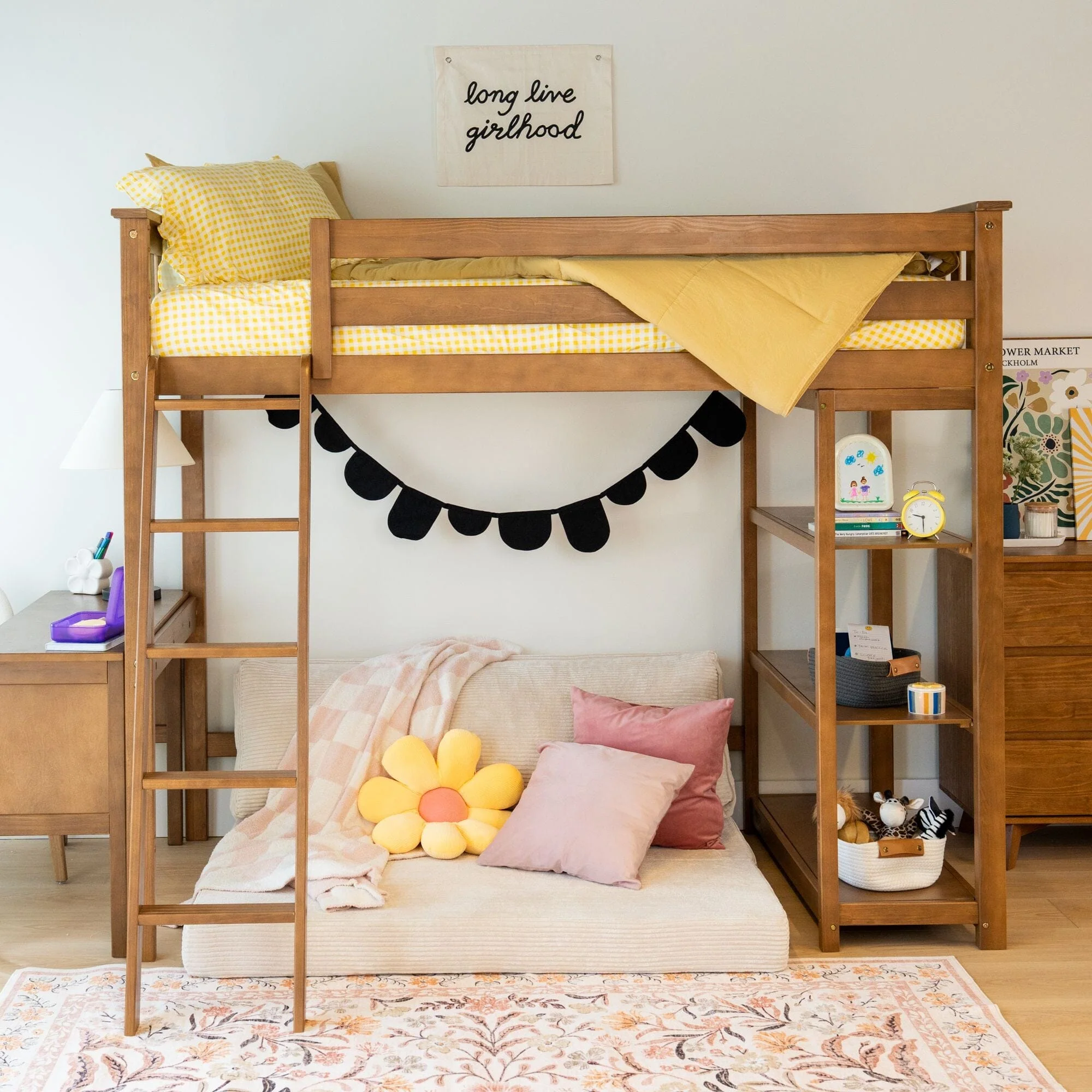 Twin Loft Bed With Bookcase & Desk - Image 6