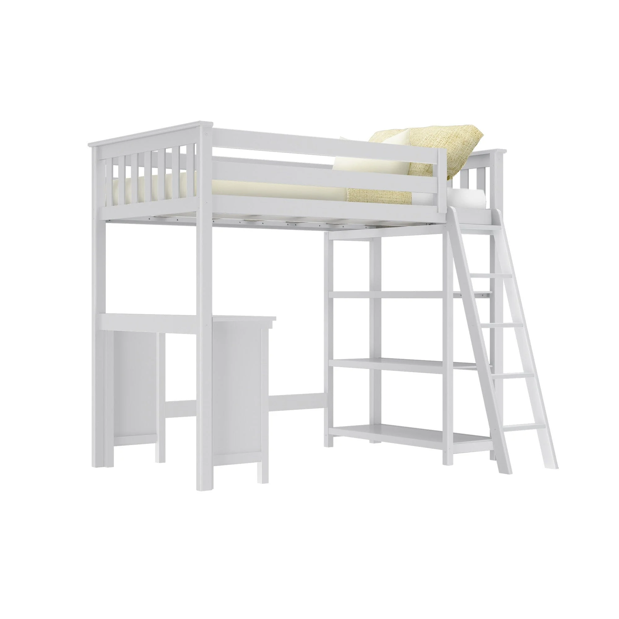 Twin Loft Bed With Bookcase & Desk - Image 7
