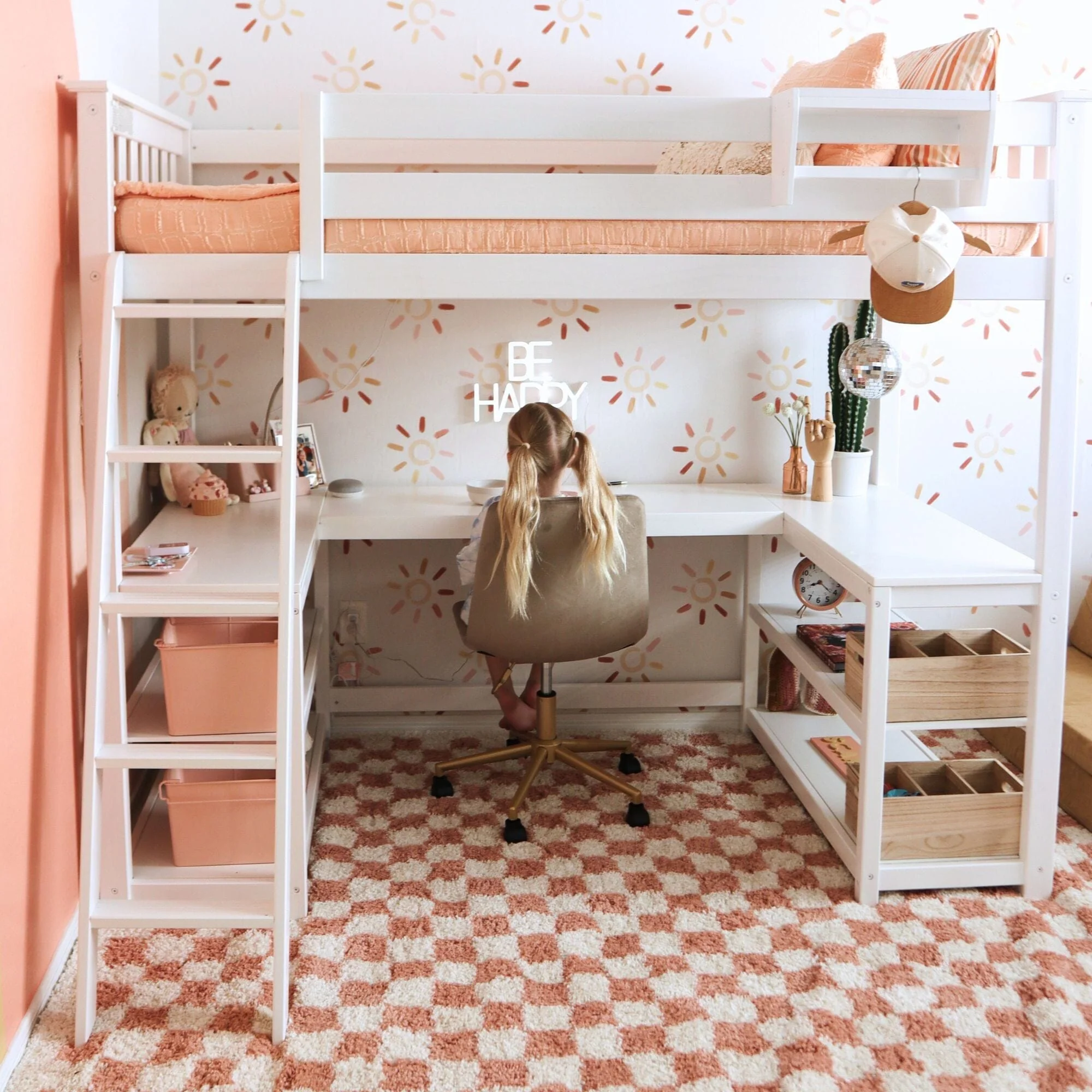 Twin Loft Bed With Wraparound Desk & Shelves - Image 14