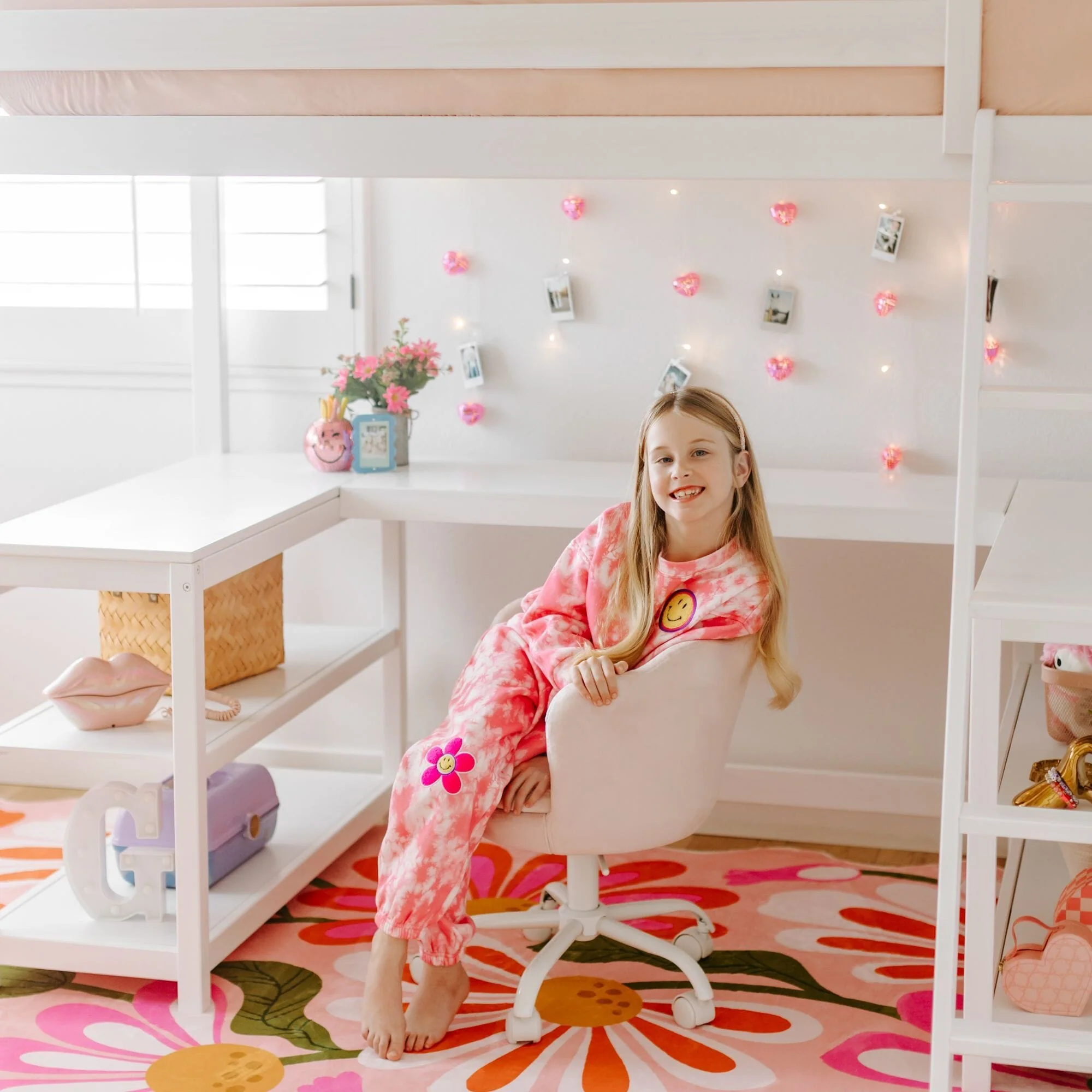 Twin Loft Bed With Wraparound Desk & Shelves - Image 3