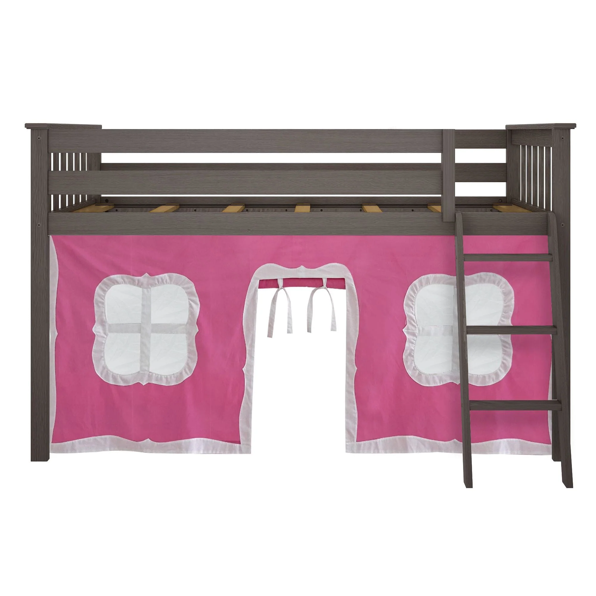 Twin Low Loft Bed With Curtain - Image 24