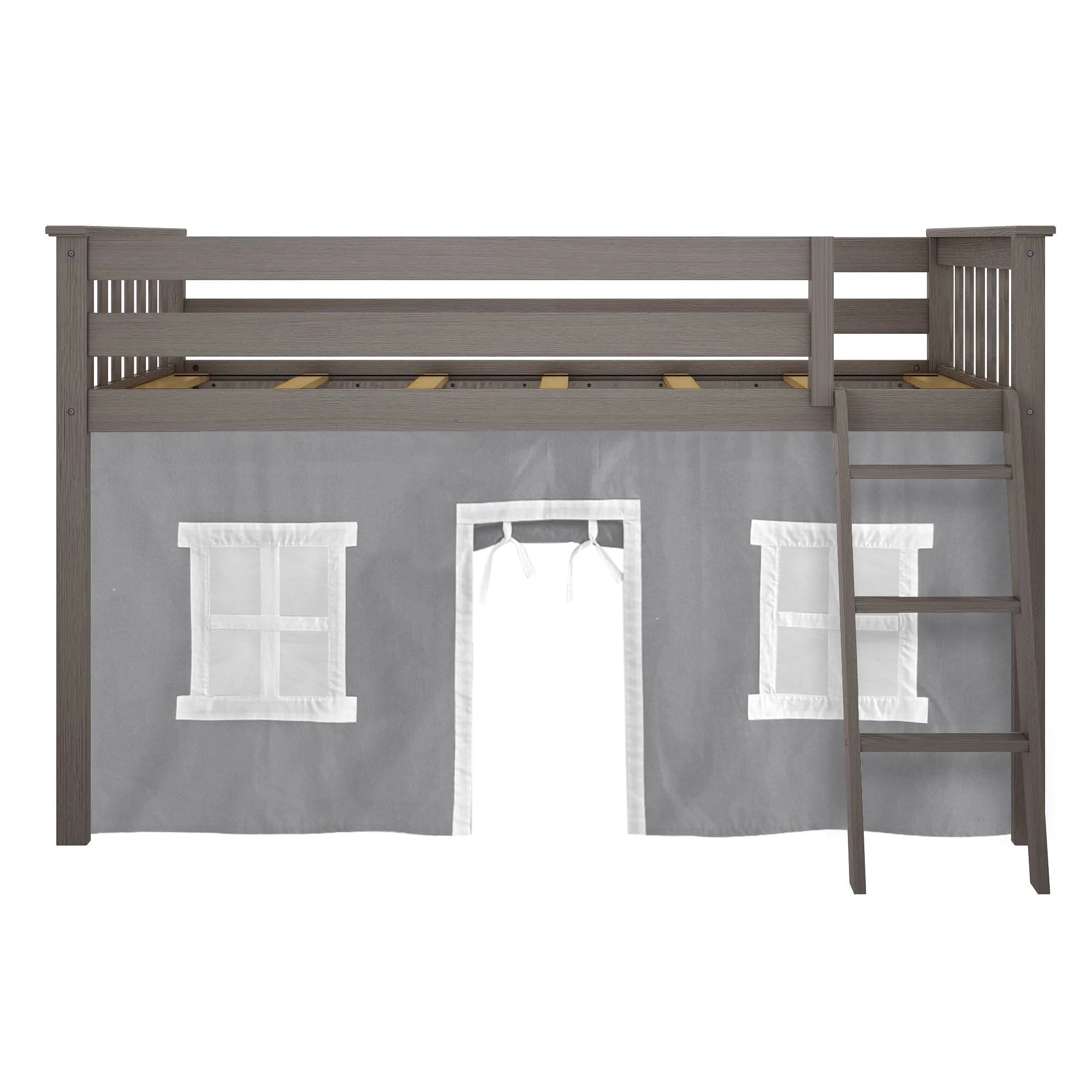 Twin Low Loft Bed With Curtain - Image 25