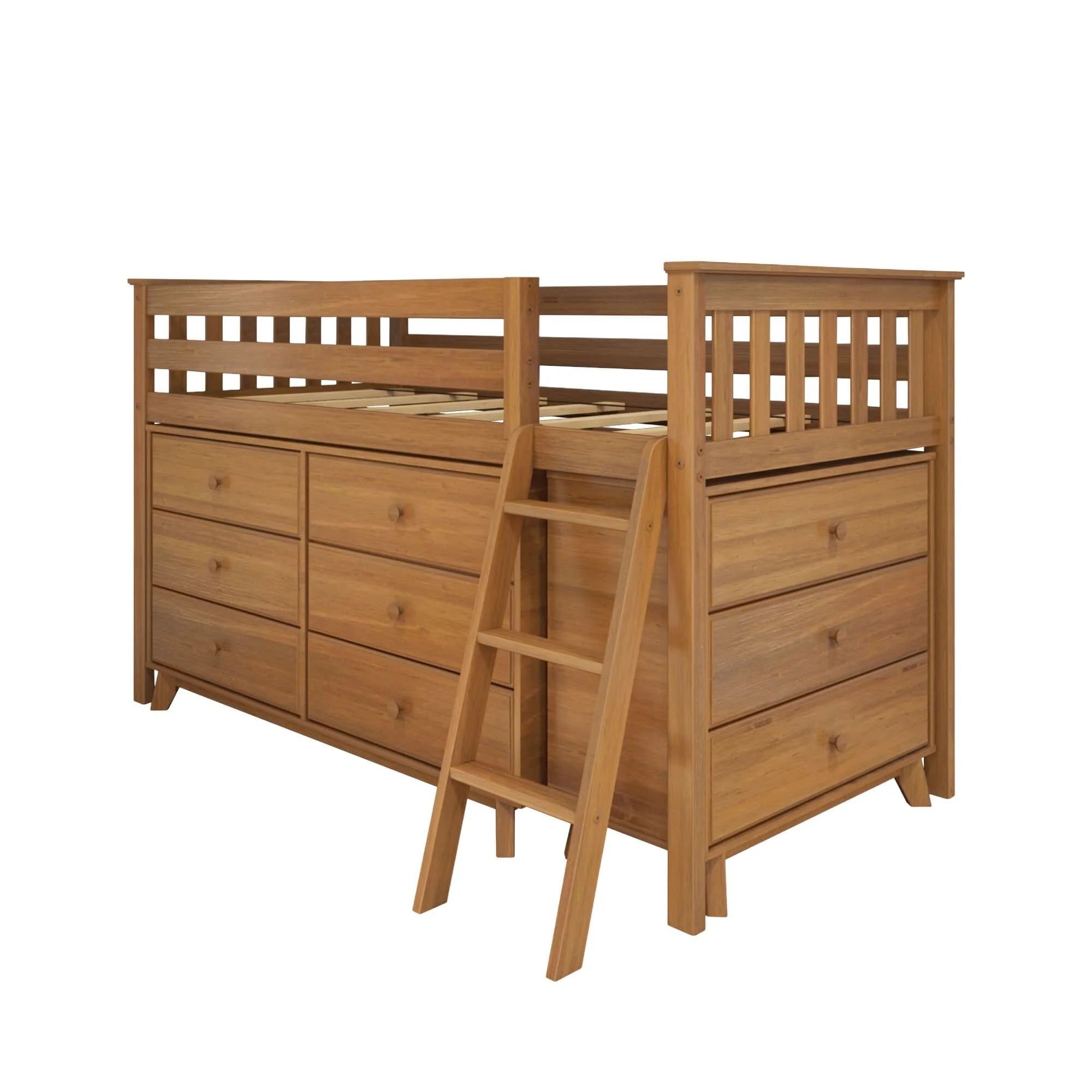 Twin Low Loft Bed With 2 Dressers - Image 9