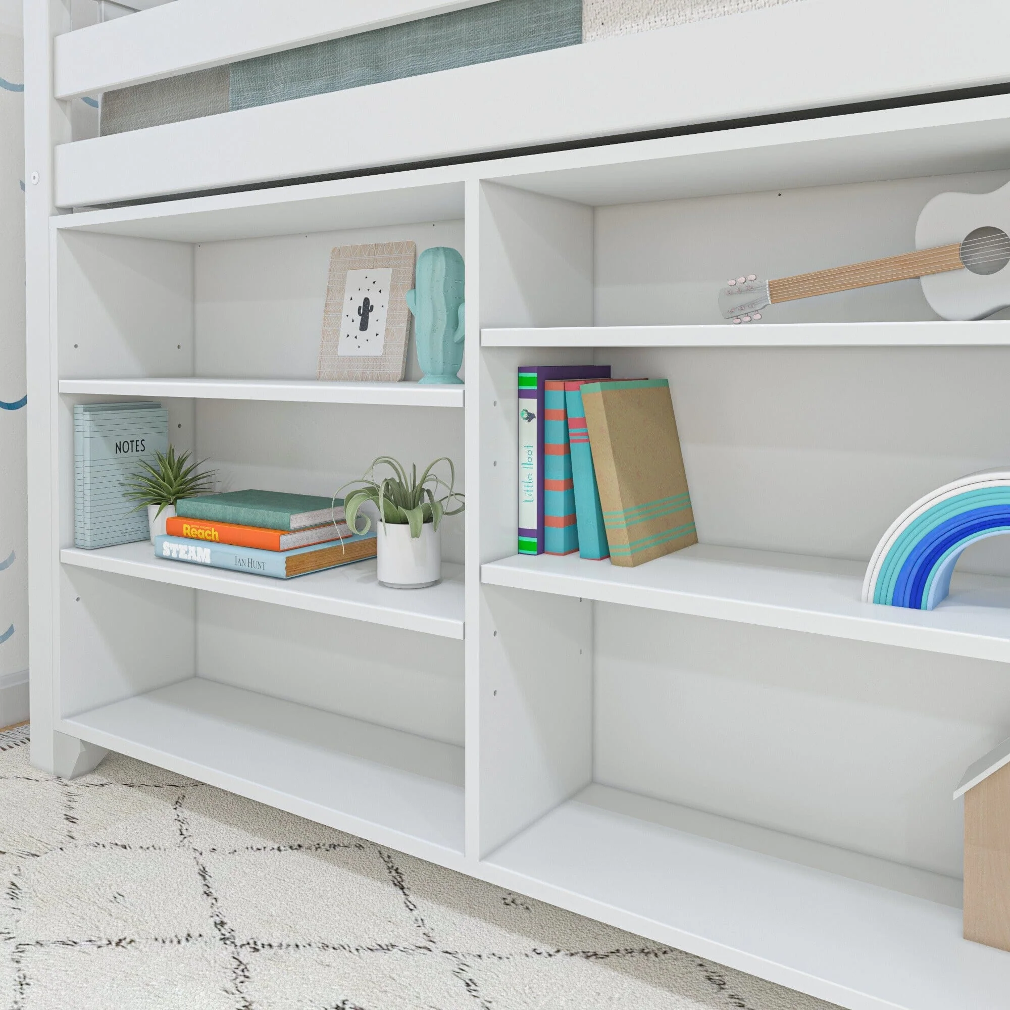 Twin Low Loft Bed With Bookcases - Image 7