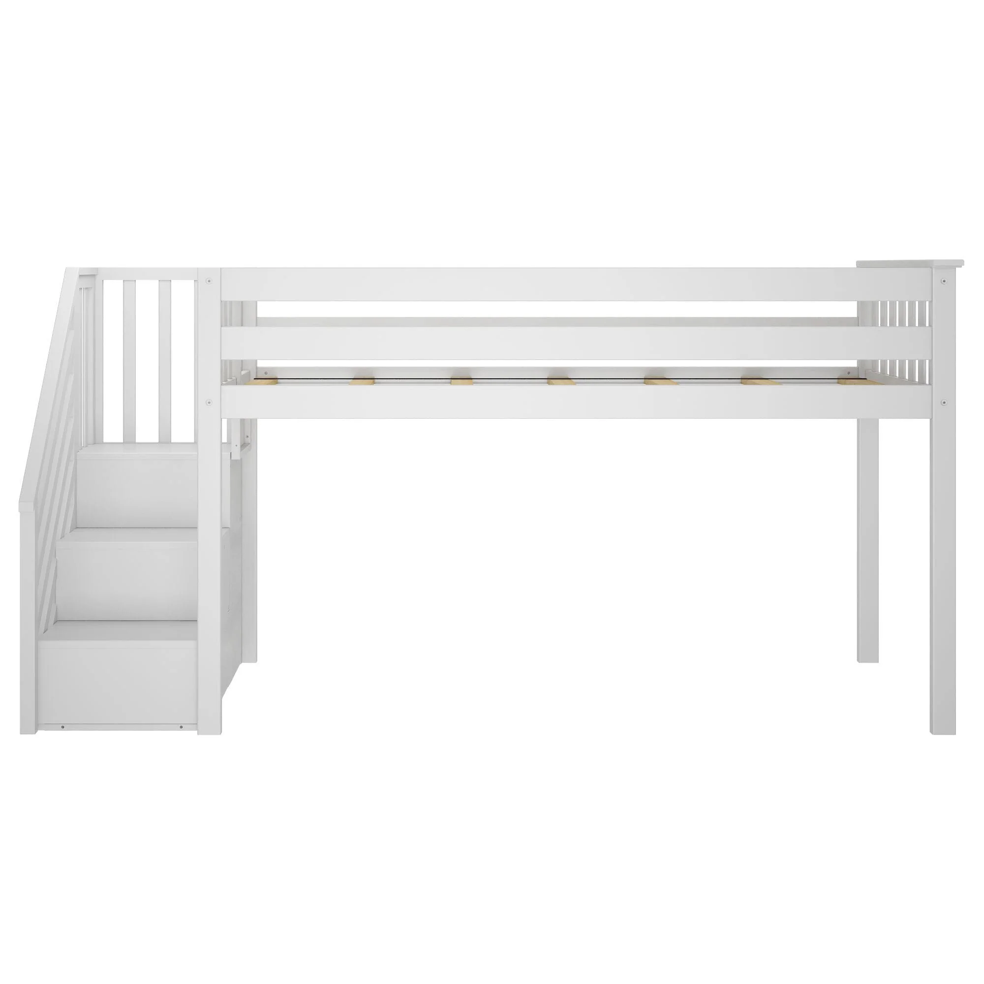Twin Low Loft Bed With Stairs - Image 7