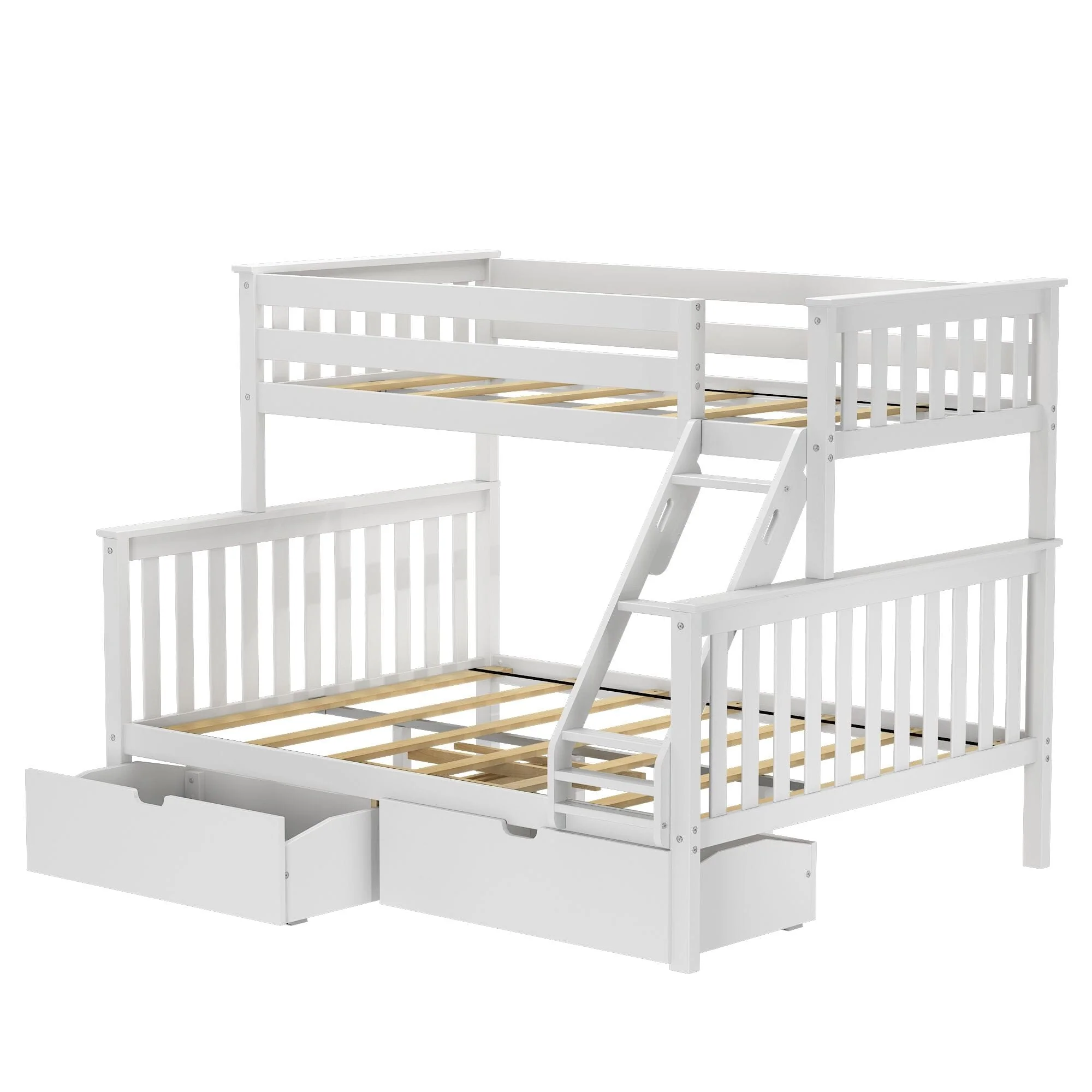 Twin XL Over Queen Bunk Bed With Storage Drawers - Image 5