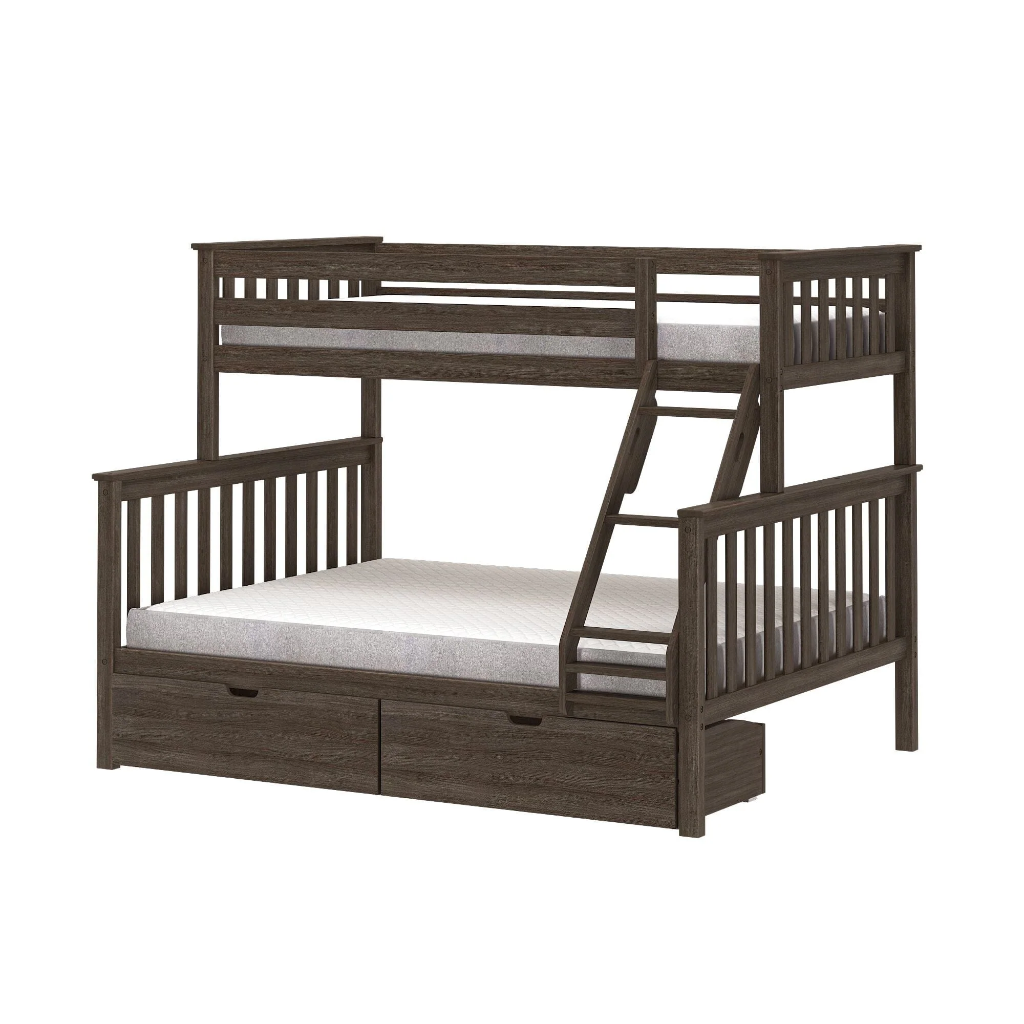 Twin XL Over Queen Bunk Bed With Storage Drawers - Image 6