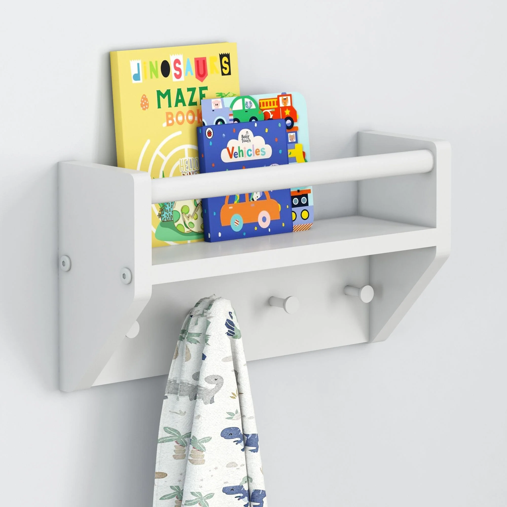 Wall Shelf With Pegs