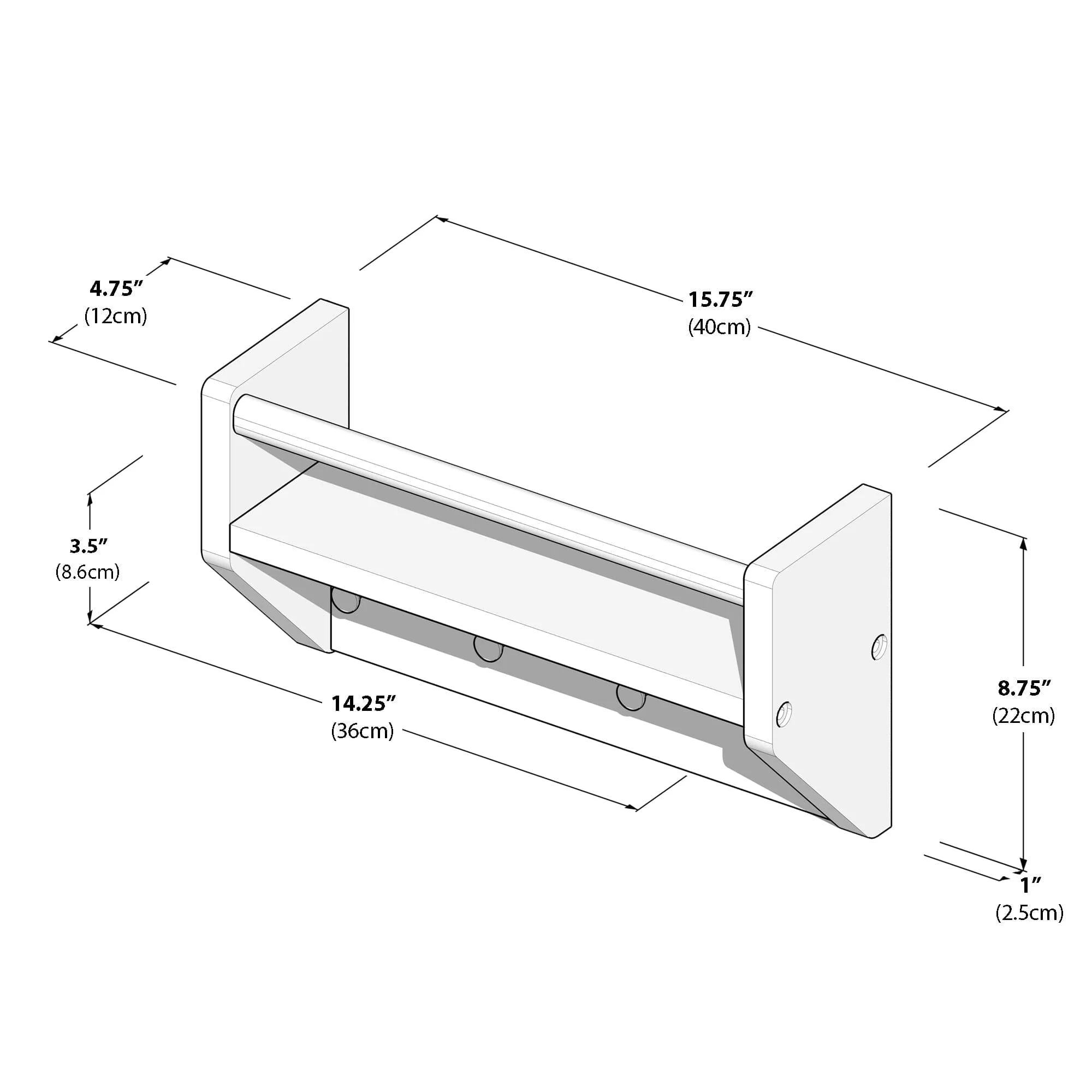 Wall Shelf With Pegs - Image 25