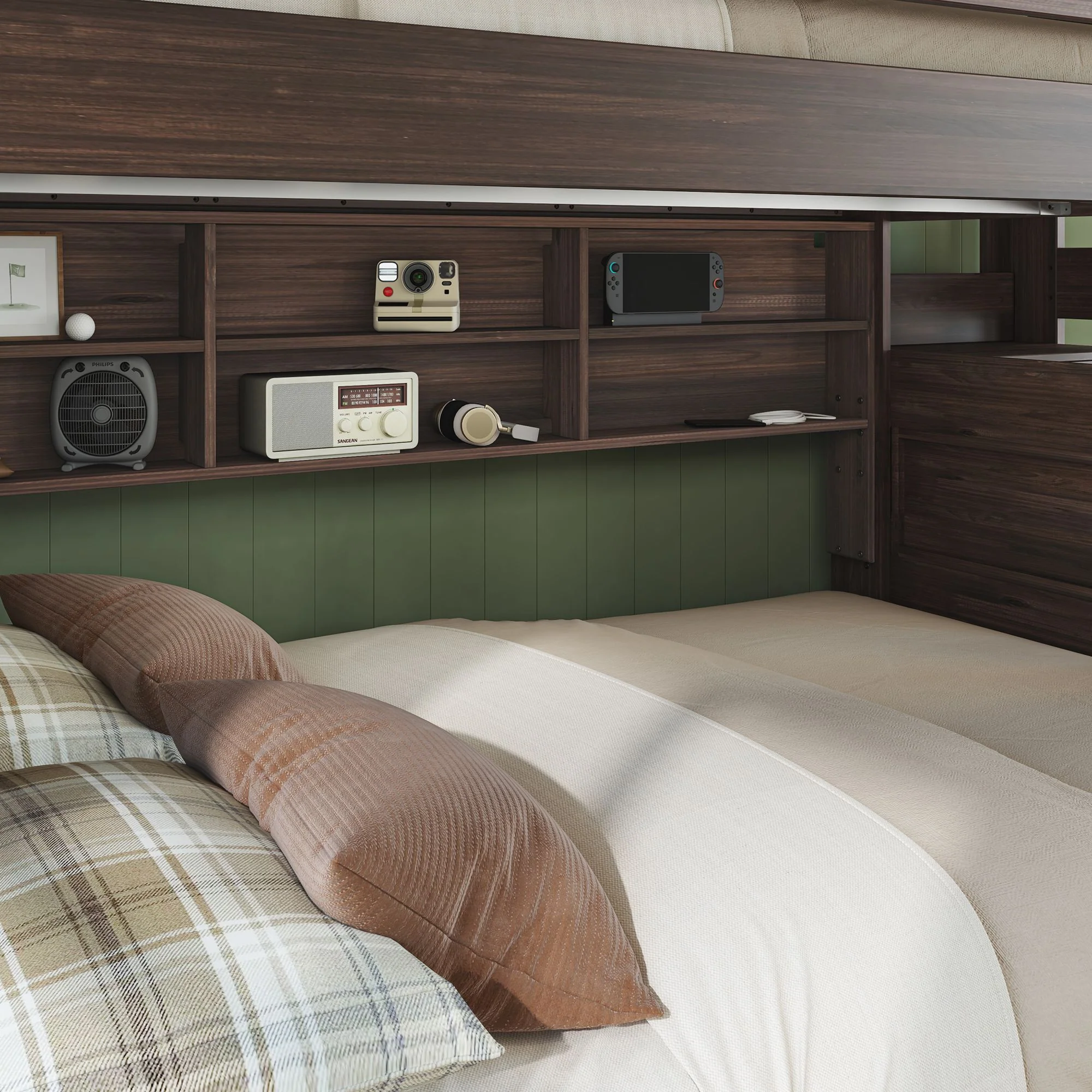XL Modern Farmhouse Bunk Bed Bookcase - Image 5